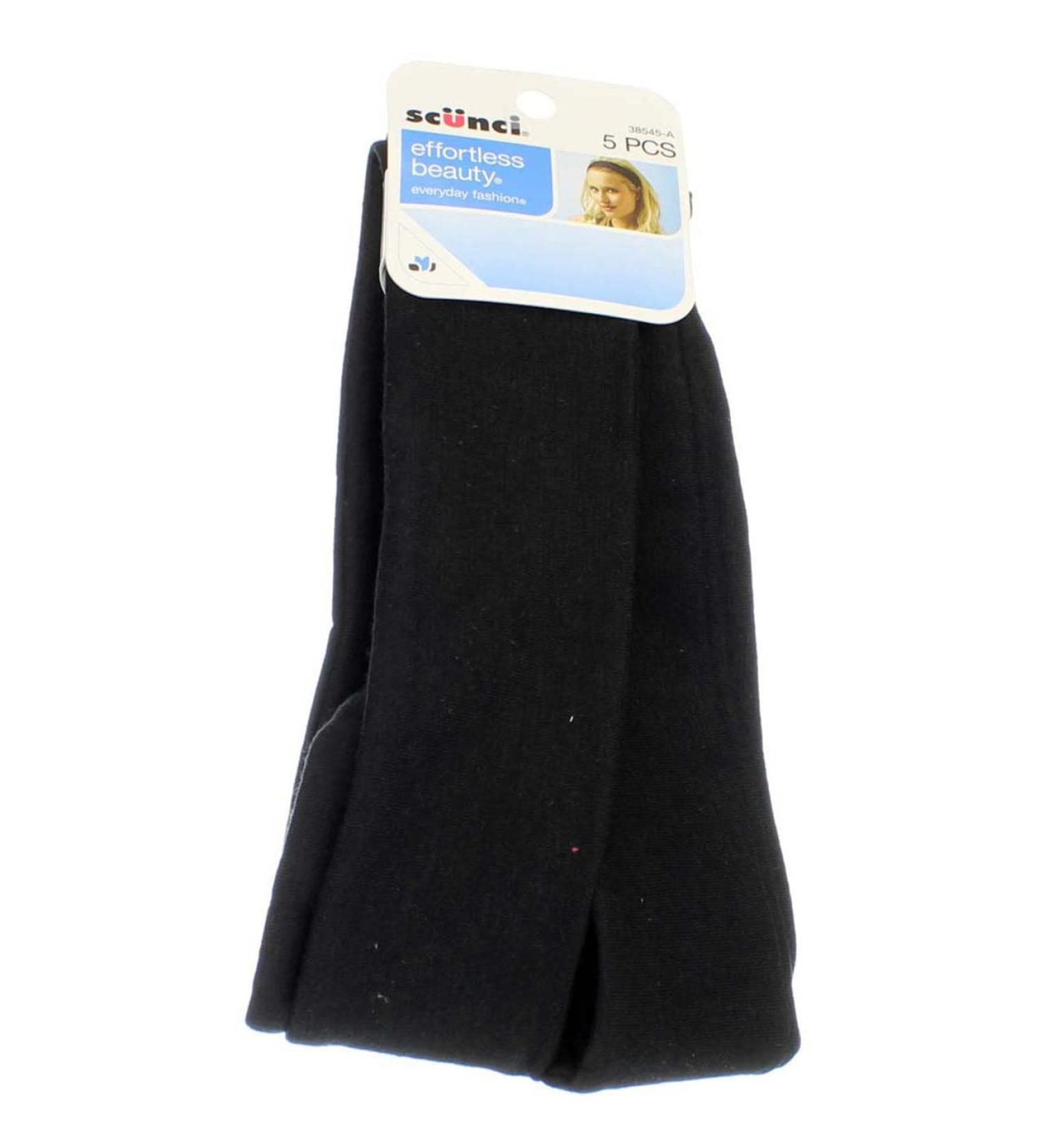 Scunci Effortless Beauty Black Headwraps - Set of 5 for Stylish Hair Solutions - Buy Online on SooperMarket.com