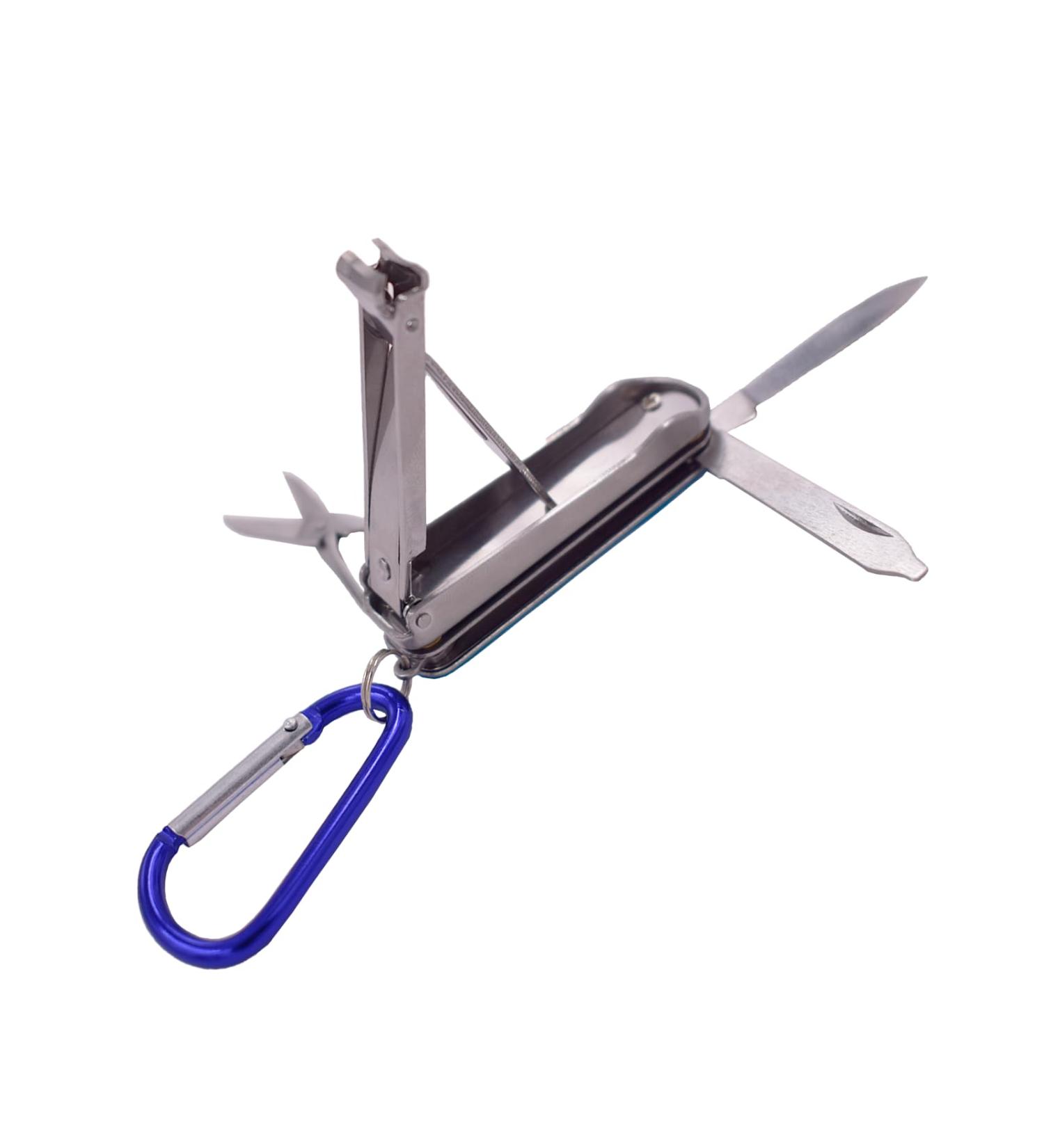 5in1 Multi Tool Nail Clippers Ultra Slim Foldable Multifunctional Pocket Nail Cutter With Nail File Nose Hair Scissors Screwdriver Key Chain Portable Mini Multi Nail Clippers for Travel Hiking Camping - Buy Online on SooperMarket.com