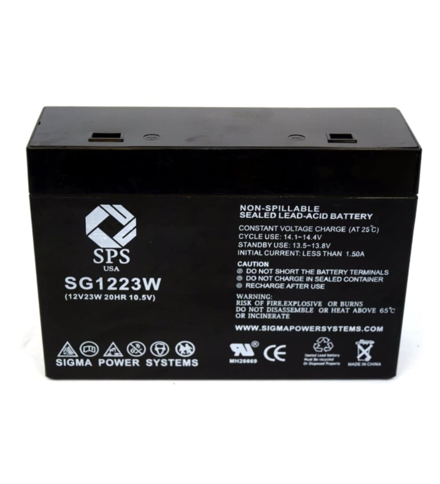 SPS Brand 12V 6Ah Replacement Battery for APC BackUPS Office BF500