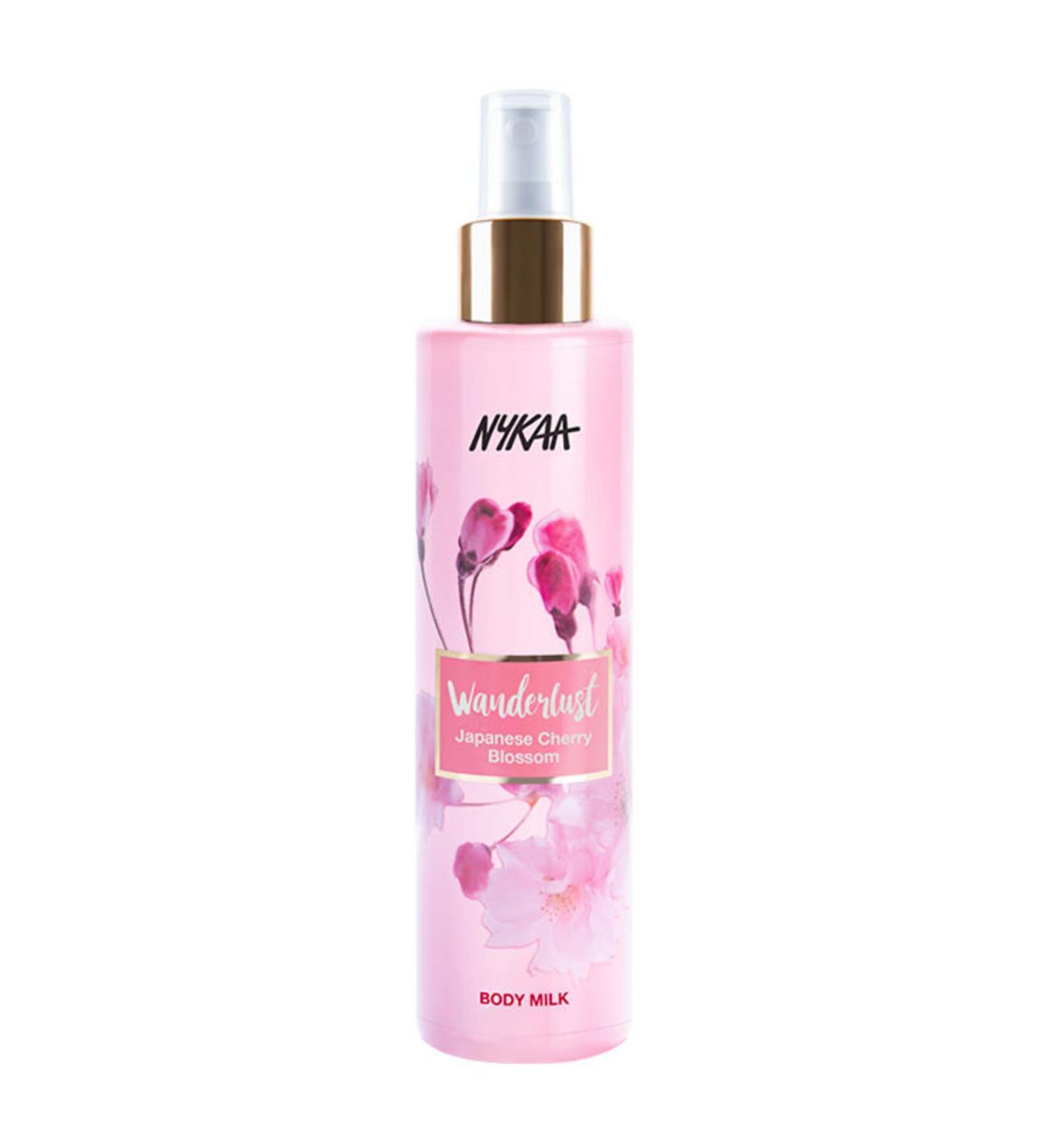 Nykaa Naturals Wanderlust Body Milk - Lightweight Vegan Body Lotion for Dry Skin with Green Tea & Japanese Cherry Blossom - 6.08 oz - International Shipping Available - Buy Online on SooperMarket.com