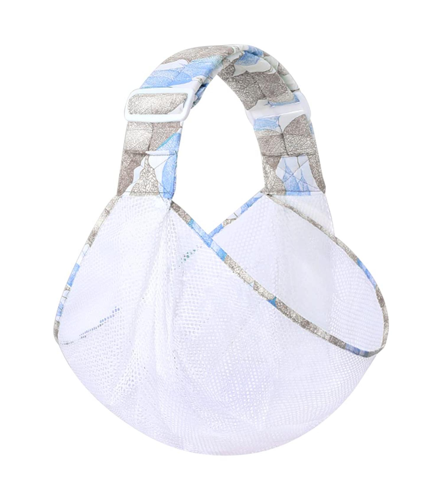 HINATAA Breathable Baby Sling Adjustable Baby Wrap Baby Carrier Wrap Quick Dry 3D Mesh Fabric Thick Shoulder Straps Elastic for Summer Pool Beach Newborn Carrying (White)