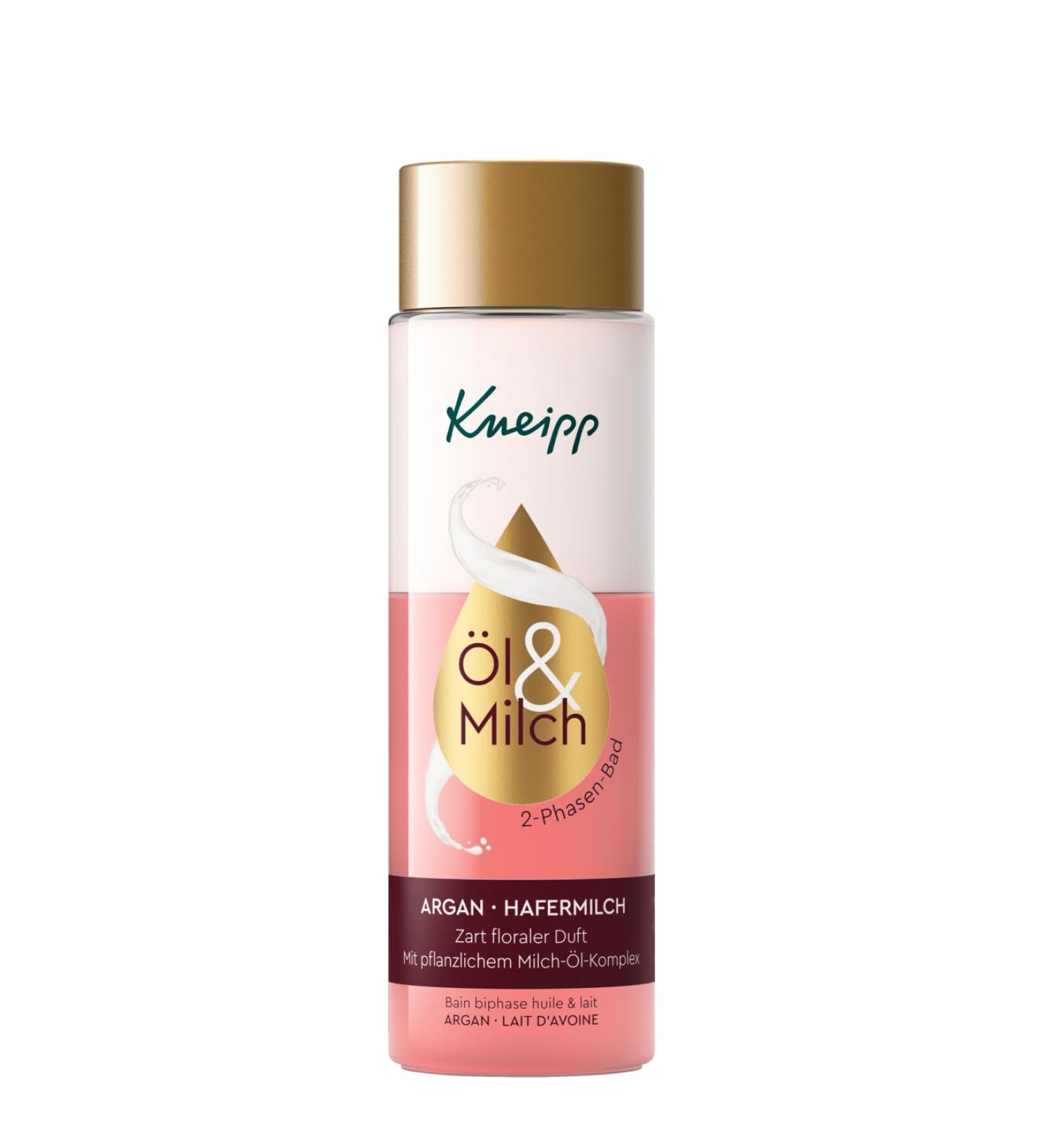 Kneipp 2-Phase Bath Argan Oat Milk - Luxurious Bath Additive with Argan Oil & Oat Milk for Gentle Care - 250ml - Buy Online on SooperMarket.com