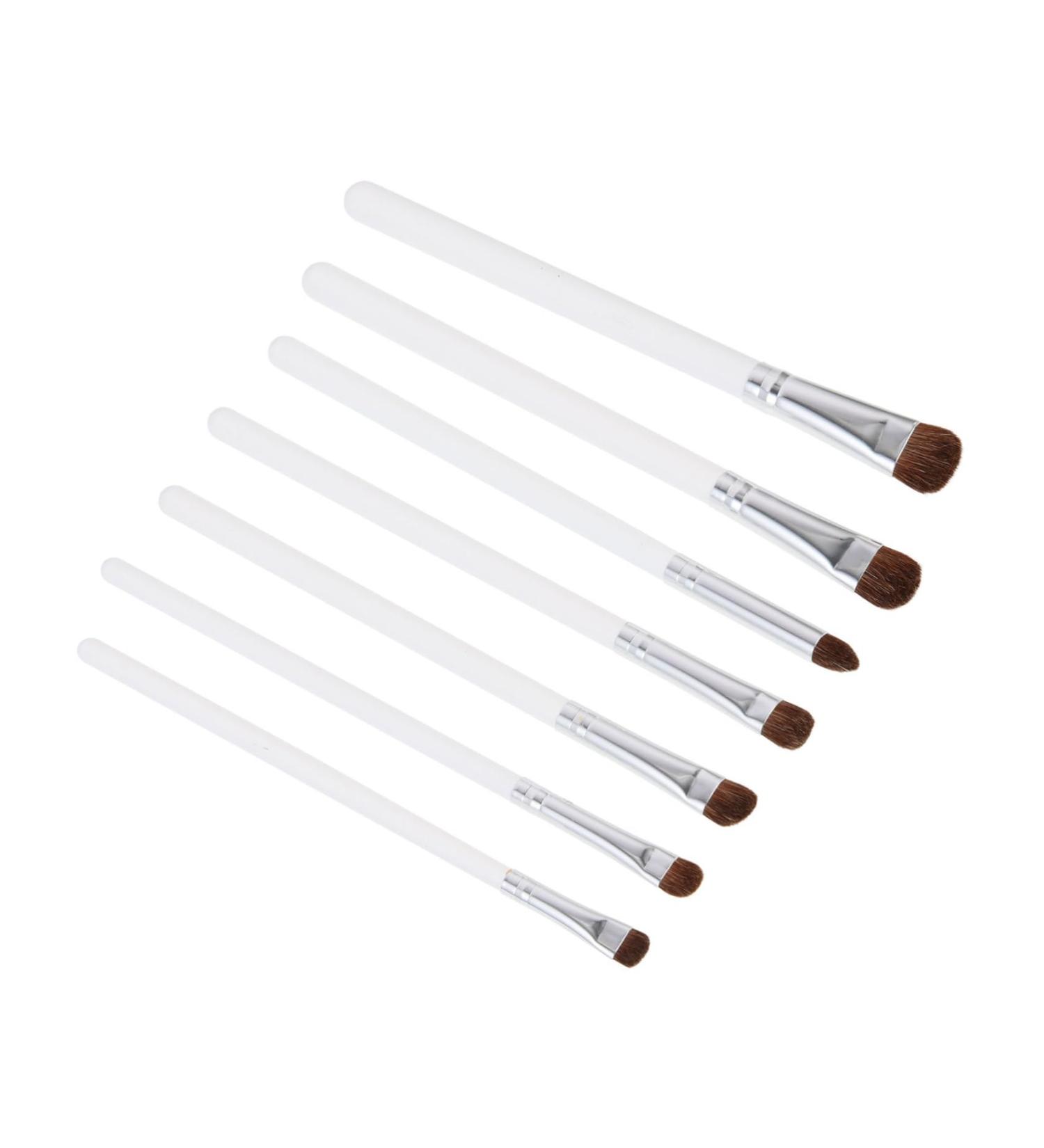 7pcs Eye Shadow Brush Set Make up Eye Cosmetics Wooden Handle for Makeup Mix - Buy Online on SooperMarket.com