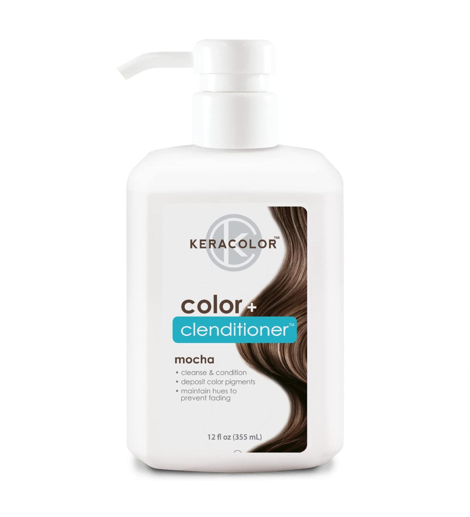 Keracolor Clenditioner Hair Dye - Mocha Semi-Permanent Color Depositing Conditioner 12 Fl Oz (Cruelty-Free) | 20 Shades Available - Buy Online on SooperMarket.com