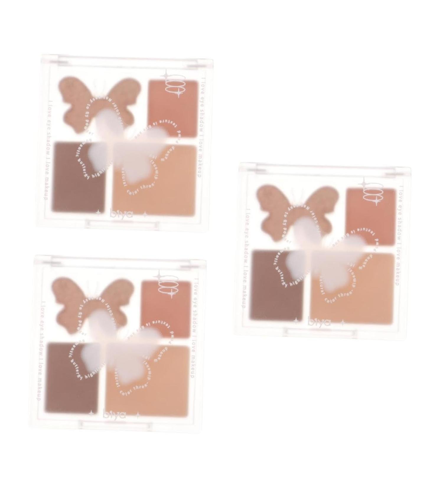 Baluue 3pcs Eyeshadow Palettes Pink Plastic Eye Makeup Plate Eye Shadow Palette Eye Shadow 6.50X6.50X1.00CMx3pcs Multix3pcs - Buy Online on SooperMarket.com