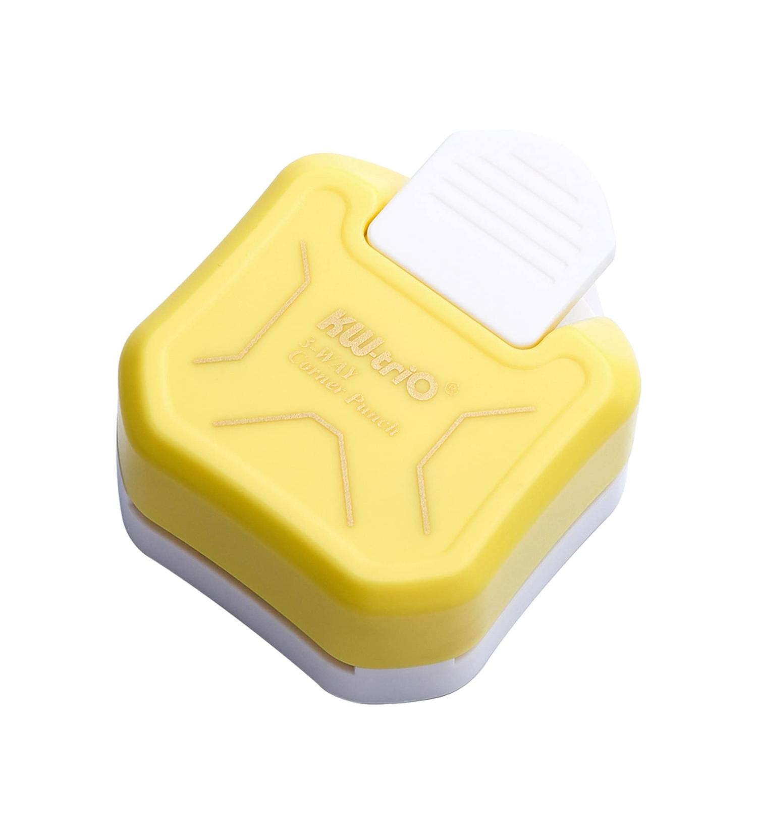 Zettokete Flat Angle Corner Punch 3 in 1 Corner Cutter Corner Rounder 5mm+10mm+15mm Cutting Length Craft Punch Paper Punch for Crafting Scrapbooking Supplies Gift Card Photo DIY Office & Home(Yellow) - Buy Online on SooperMarket.com