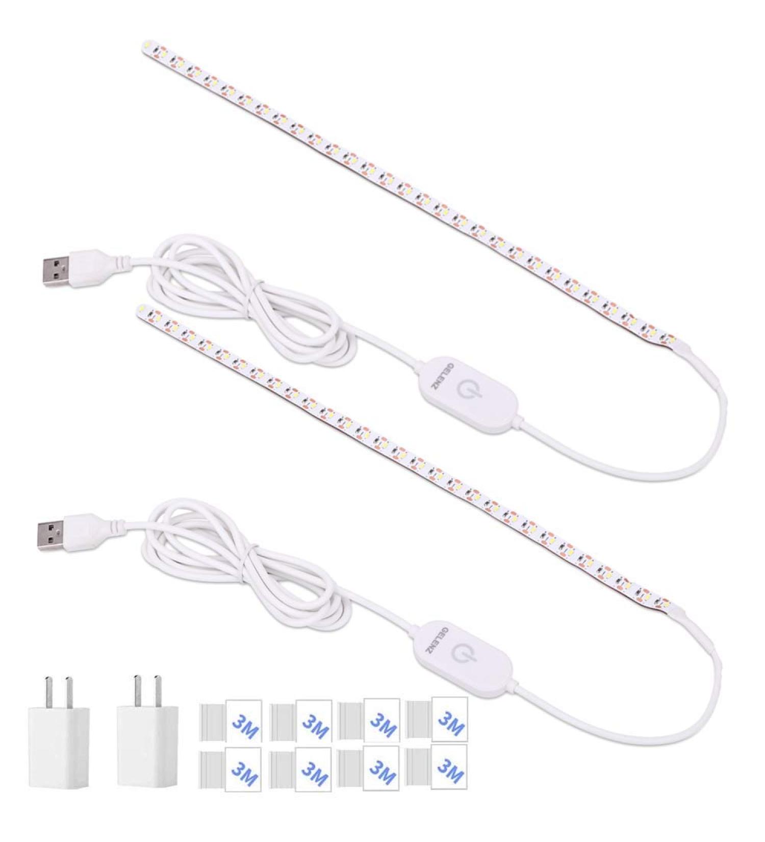 GELENZ 30 LED Sewing Machine Light Strip Kit 6000k Cold White with Touch Dimmer & USB Power (2 Pack) - Buy Online on SooperMarket.com