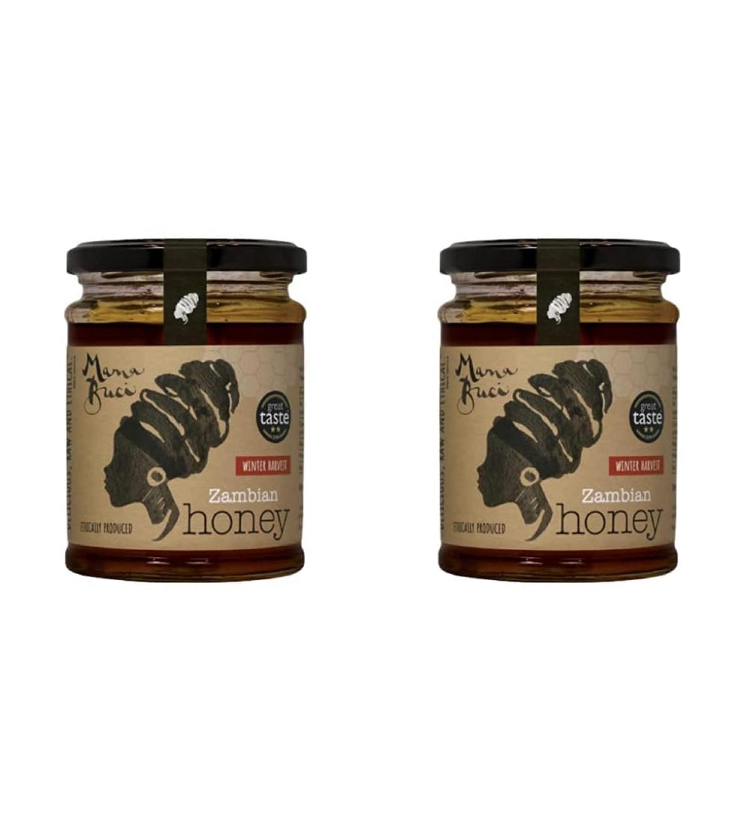 Mama Buci Top Bar Hive Zambian Pure Honey Ethically Produced Winter Harvest 340 g Dark (Pack of 2) - Buy Online on SooperMarket.com