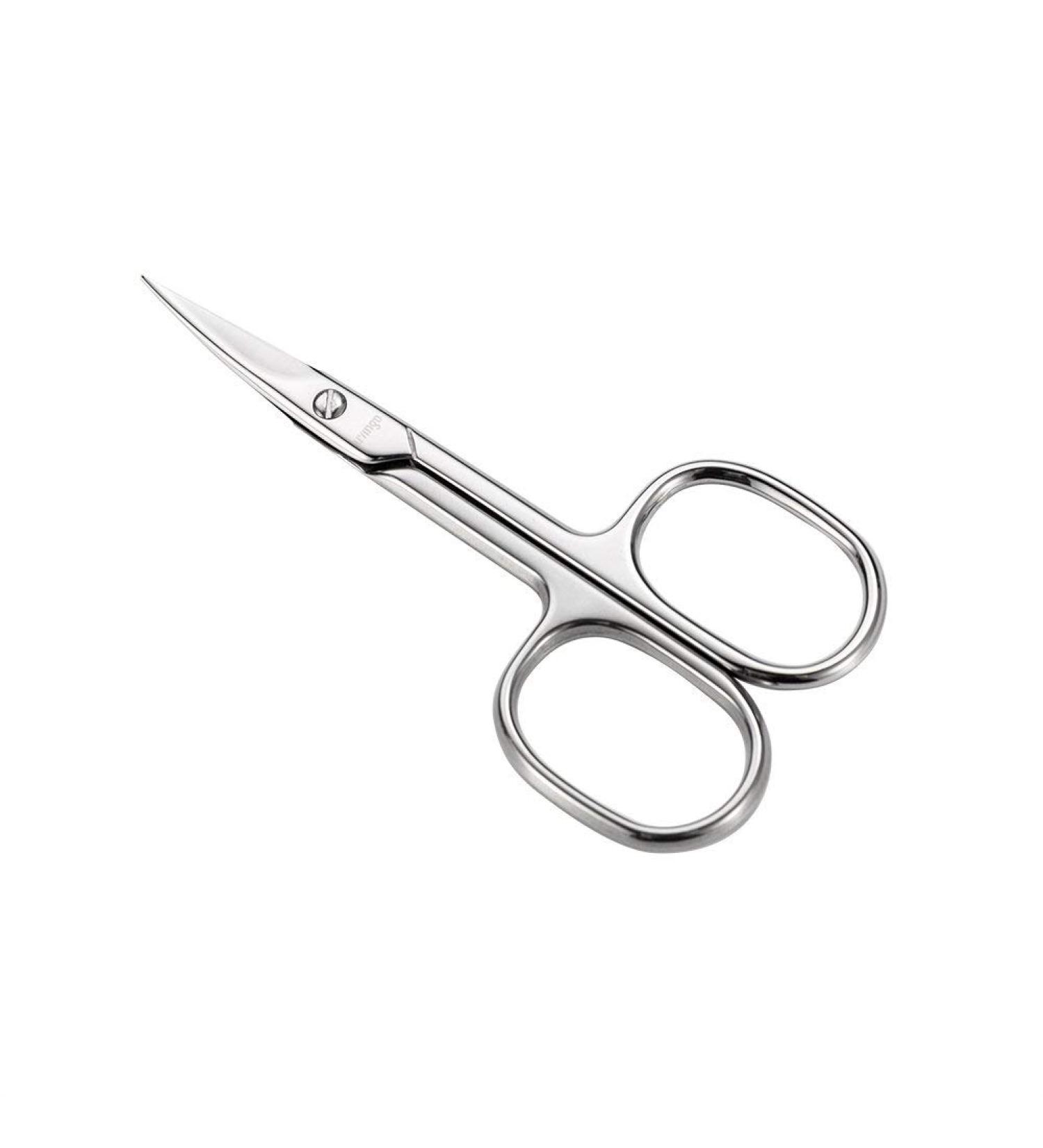 LIVINGO Premium Stainless Steel Manicure Scissors - Multi-purpose Cuticle Pedicure Kit for Nails, Eyebrows, Eyelashes, and Dry Skin - 3.5 inch Curved Blade - A-silver - Buy Online on SooperMarket.com