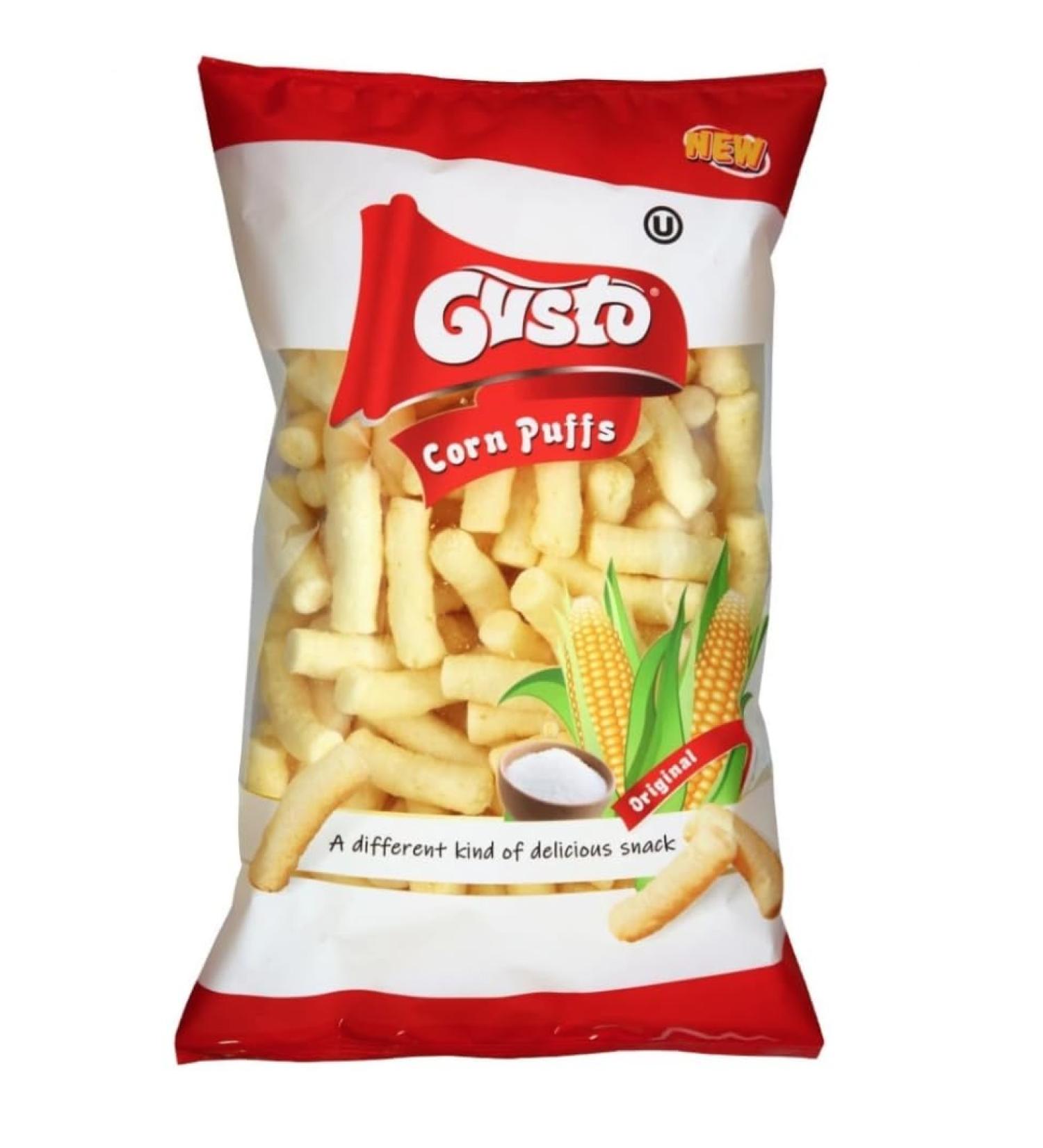Gusto Corn Puffs Salty Simple 45g - Pack of 20