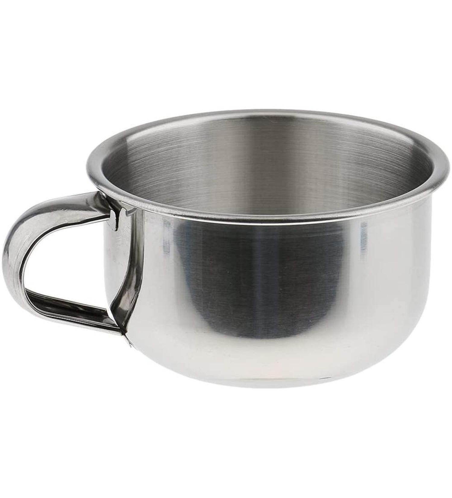 POFET 8cm Durable Stainless Steel Shaving Brush Mug Bowl - Premium Barber Beard Soap Dish for Men | International Shipping - Buy Online on SooperMarket.com
