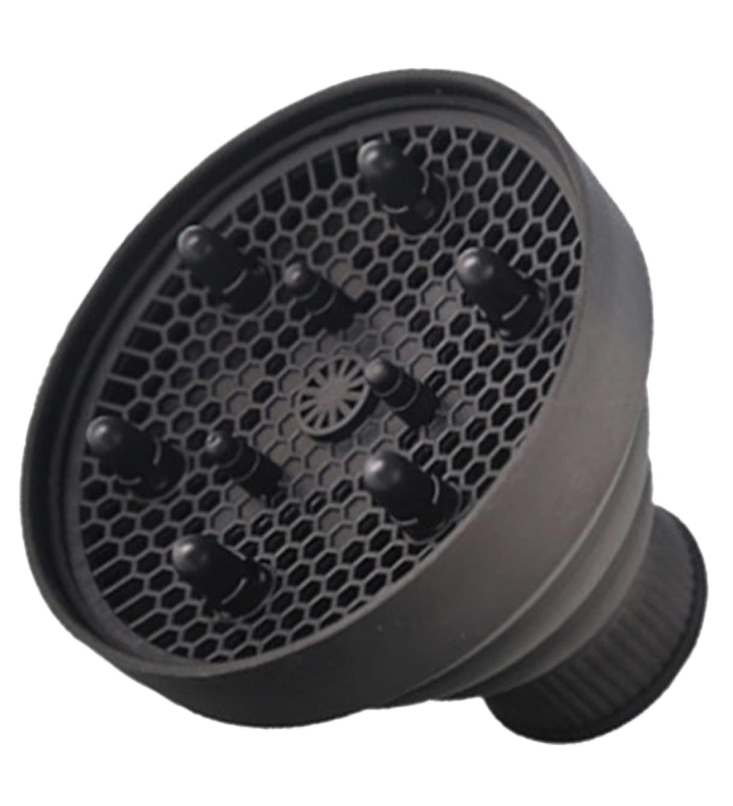 Universal Silicone Hair Dryer Diffuser | Curl Diffuser Attachment for Curly Hair | Hair Care Accessory (13.8x13.8cm Black - Buy Online on SooperMarket.com