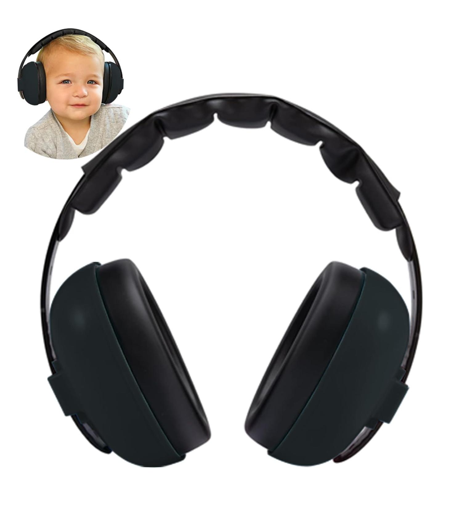 GUKOY Baby Ear Protection Headphones for Ages 0-3 | Noise Cancelling & Reduction Earmuffs for Infant Hearing | Black - Buy Online on SooperMarket.com