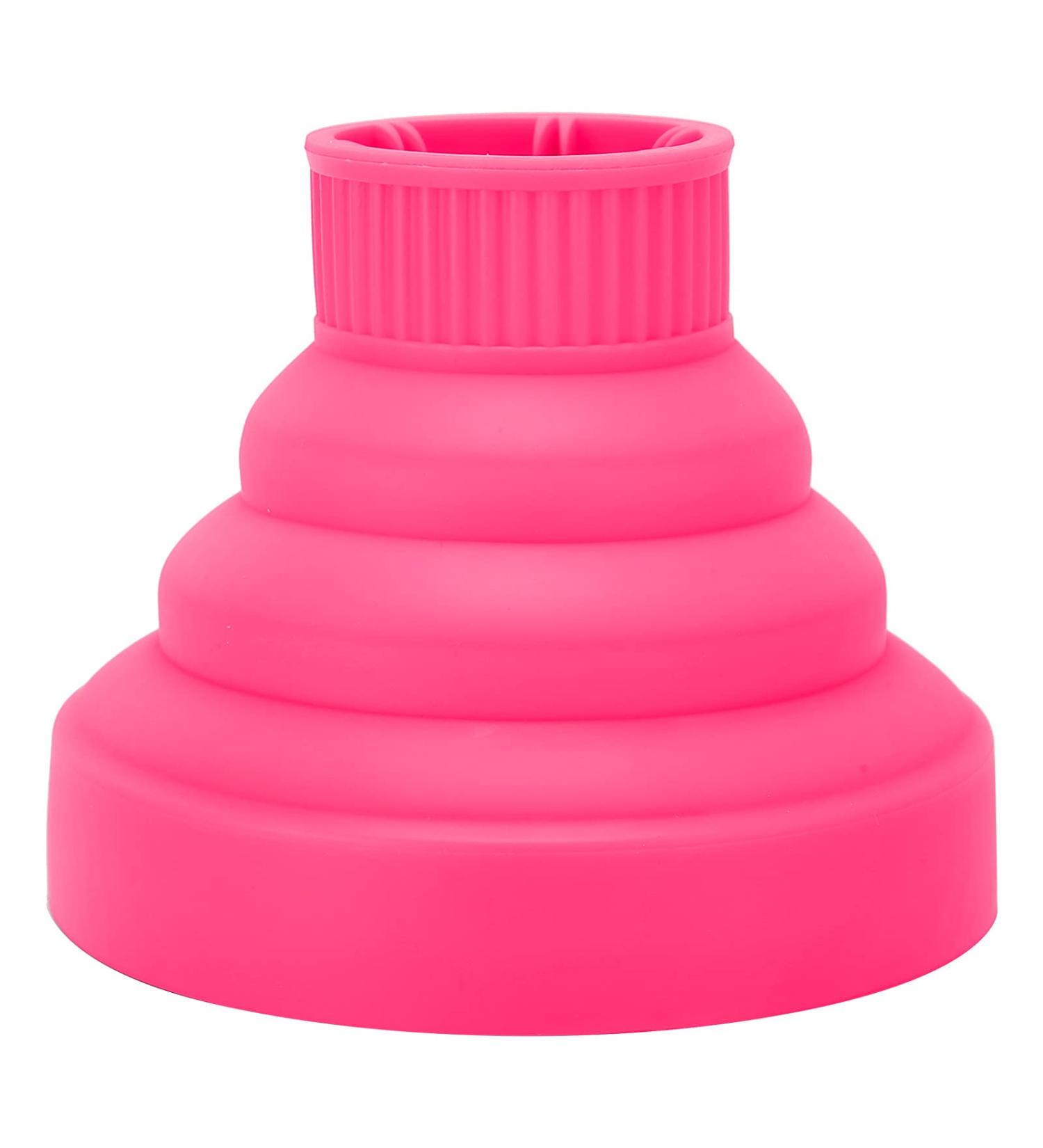 Foldable Hairdryer Diffuser - Fast Drying Blow Dryer Attachment for Curly Hair (Pink) - Buy Online on SooperMarket.com