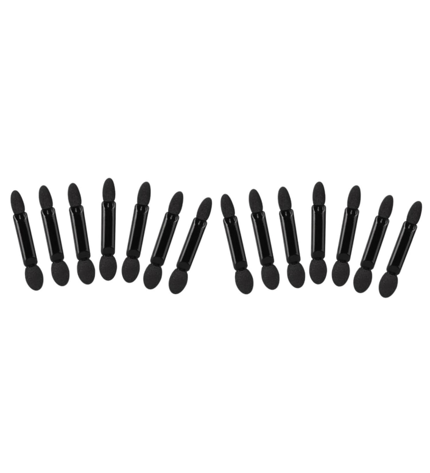 FOYTOKI 100 Pcs Makeup Eyeshadow Brush Eyeshadow Double Sided Eyeshadow Brush Kit Black - Buy Online on SooperMarket.com