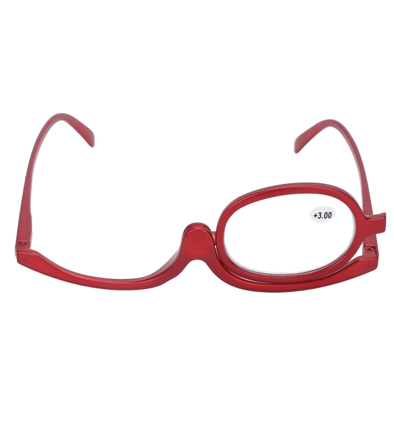 Jiawu Magnifying Makeup Glasses for Women - Flip Up Eye Makeup Tool (+3.00) | Essential Magnifying Glasses for Flawless Makeup Application - Buy Online on SooperMarket.com