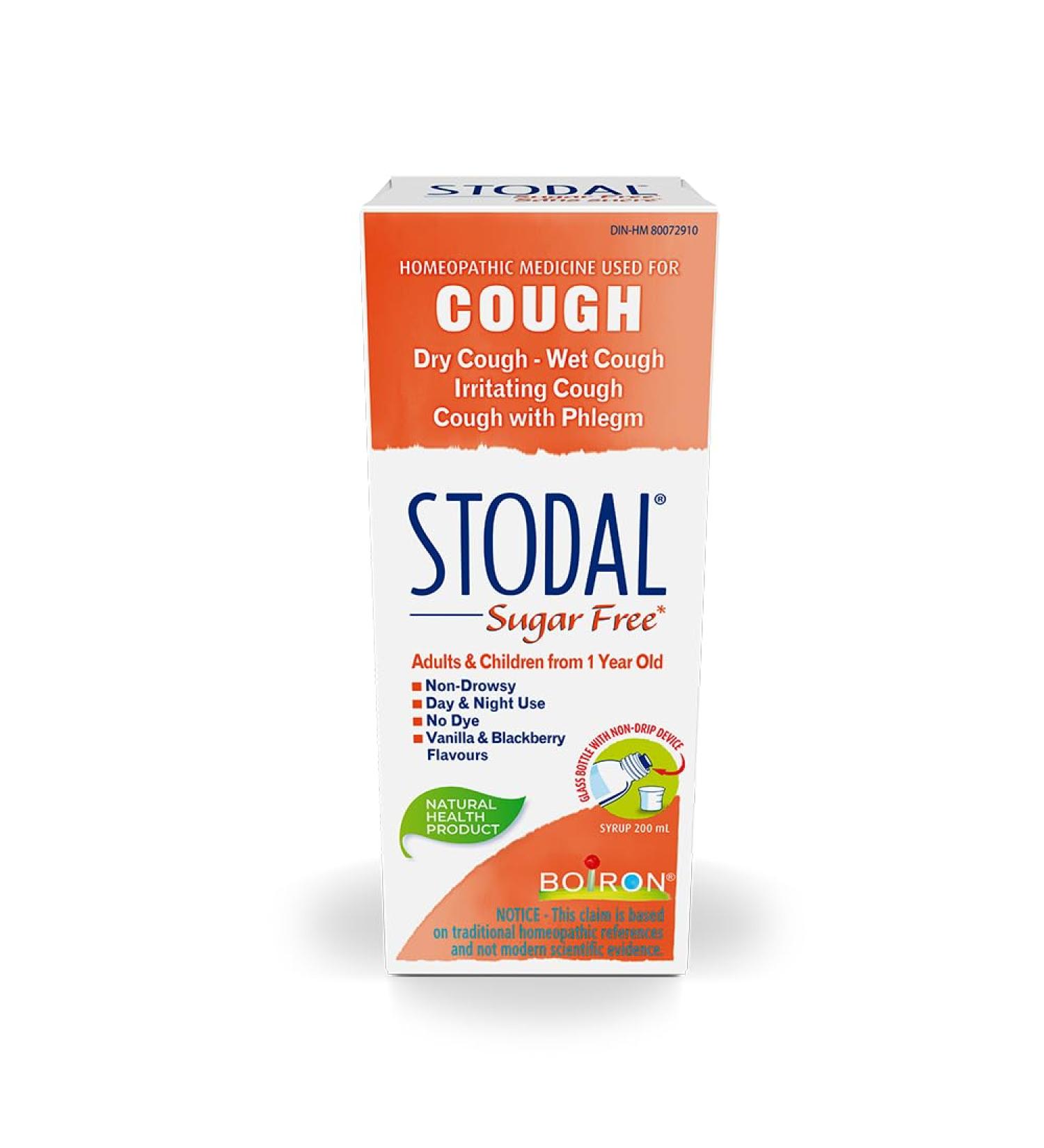 Boiron Stodal Adult Sugar Free 200ml Homeopathic Medicine for Dry & Wet Cough - Buy Online on SooperMarket.com
