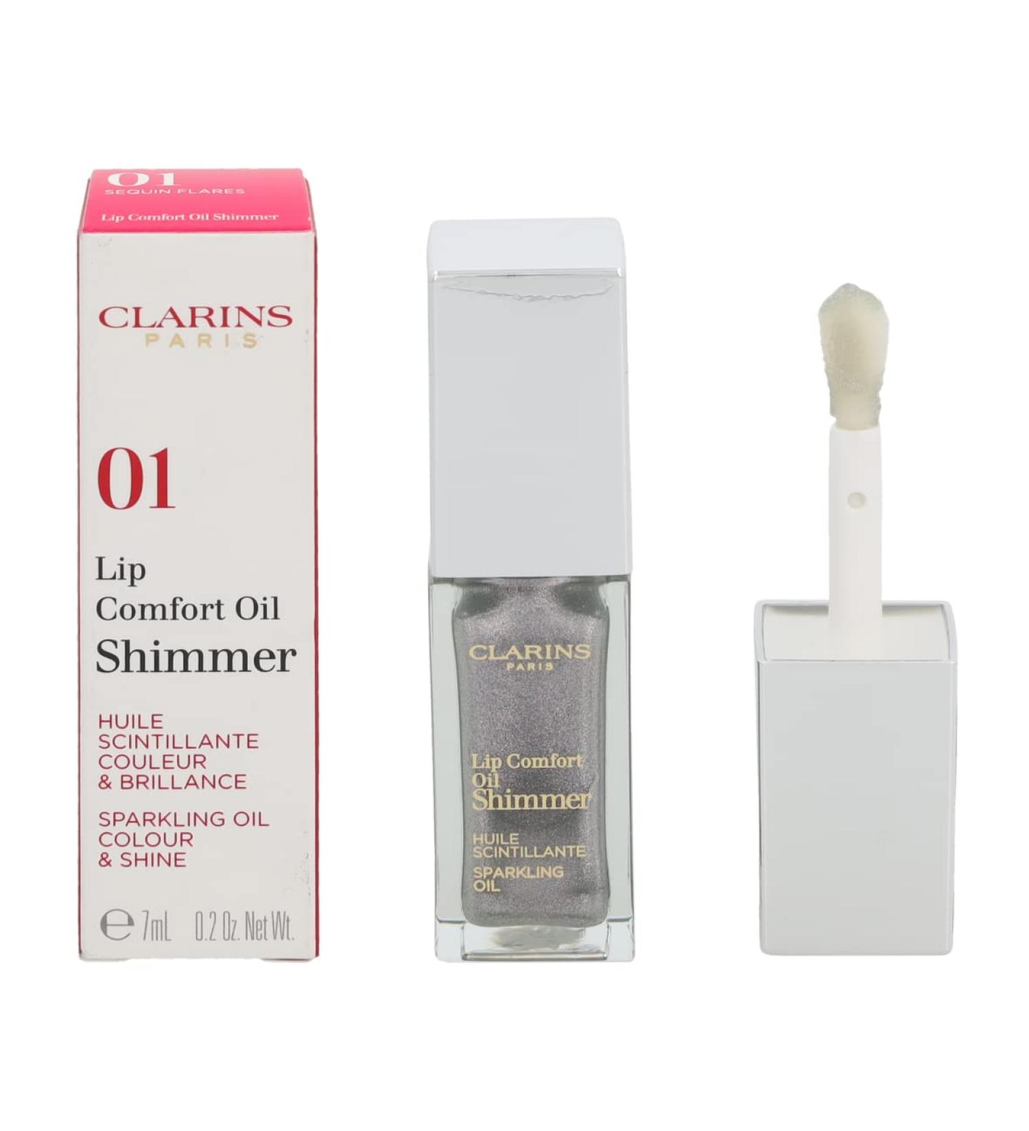 Clarins Lippenstift Lip Make-Up Comfort Oil Shimmer 01 Sequin Flares - 7 ml | Buy Internationally - Buy Online on SooperMarket.com