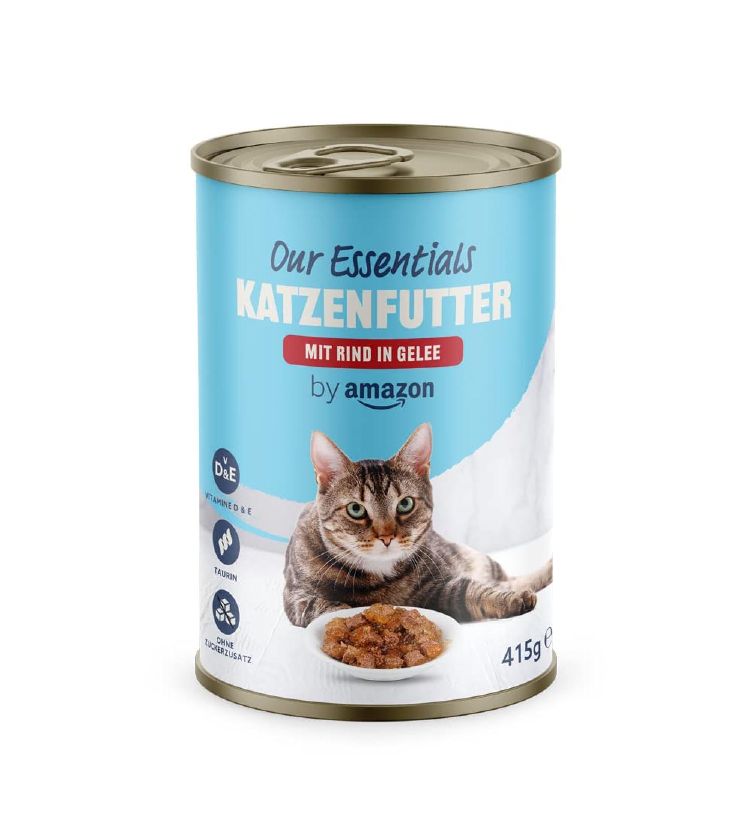 Buy Amazon Wet Cat Food Bites with Beef in Jelly - 415g Pack for International Shipping - Buy Online on SooperMarket.com