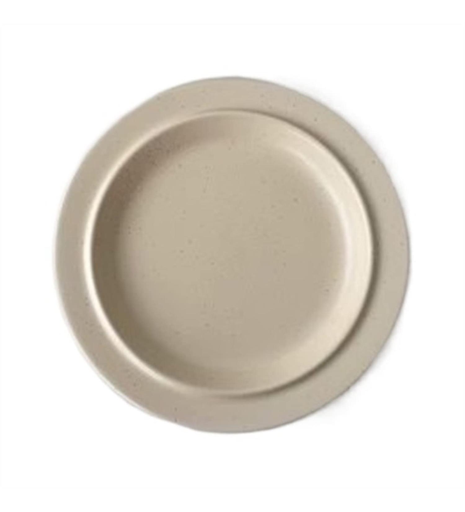 Serving Plates Dessert Plate Simple Round Tableware Beige Breakfast Plate Dinner Salad Plate Kitchen Restaurant Cafe Simple Plain Plate for Appetizer Dinner and Desserts - Buy Online on SooperMarket.com