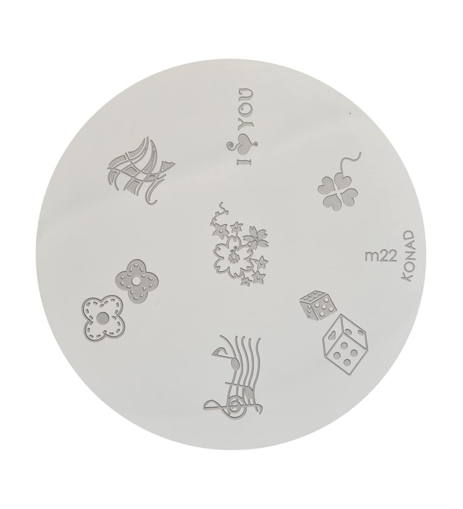 Konad stencil stamping stamping stencil M22