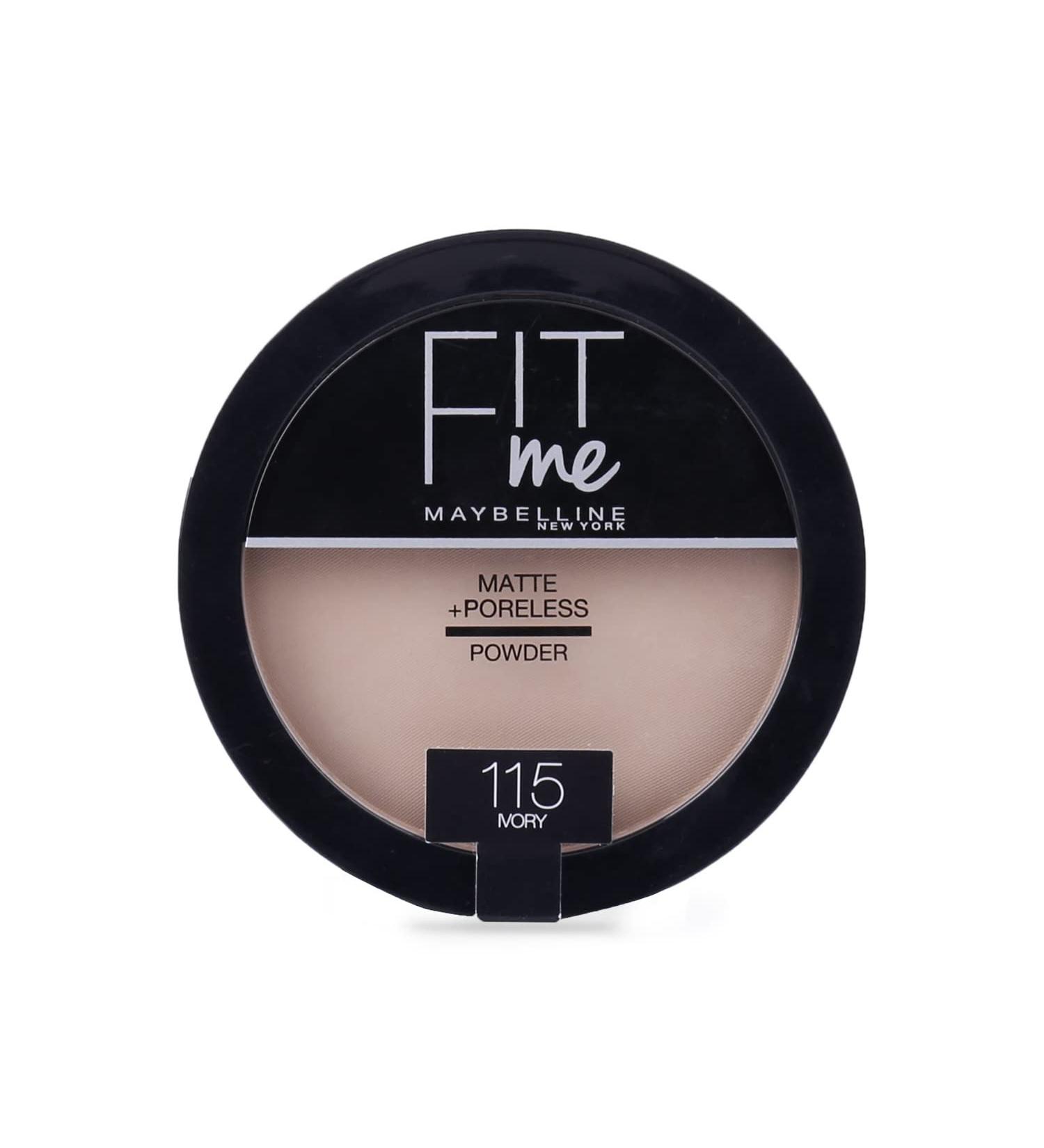 Maybelline Fit Me Matte Poreless Powder Compact 14g - 115 Ivory - Buy Online on SooperMarket.com