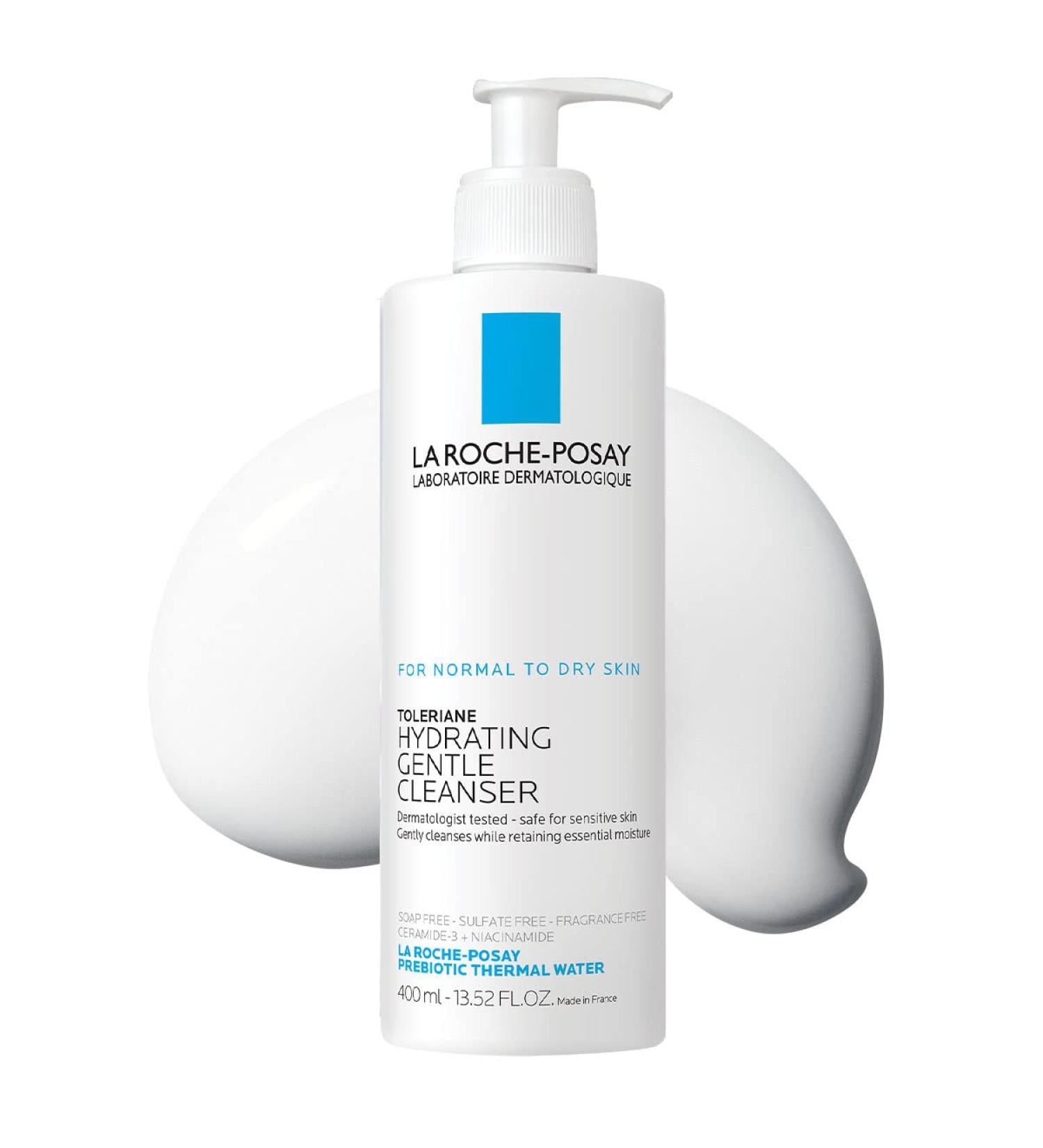 La Roche-Posay Toleriane Hydrating Gentle Face Cleanser - 13.52 Fl Oz - Fragrance Free - Buy Online on SooperMarket.com