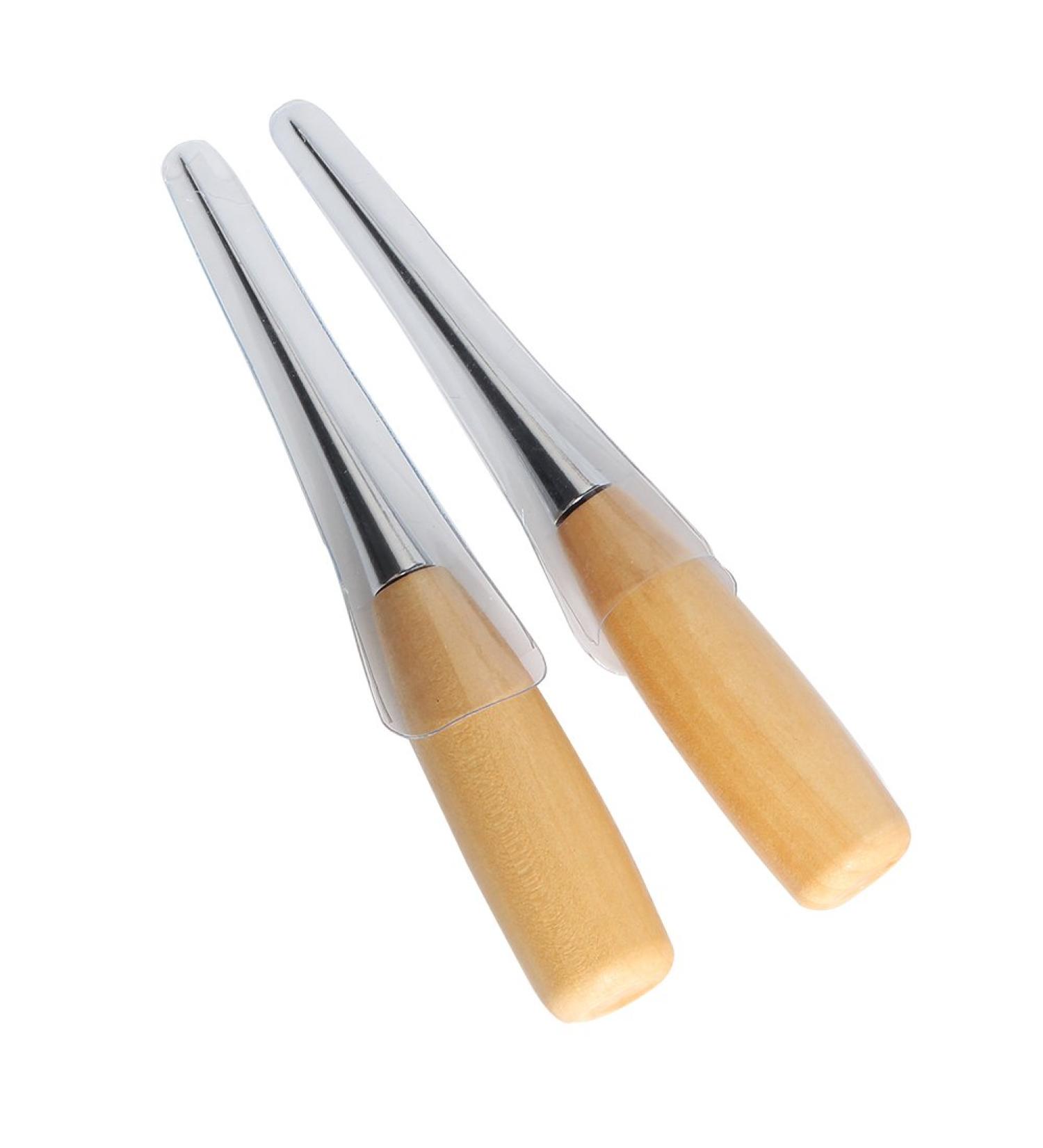 2PCS Alloy Steel Wood Handle Punching Tapered Awl Craft Cloth Scratch Awl Repair Tool for DIY Craft - Buy Online on SooperMarket.com