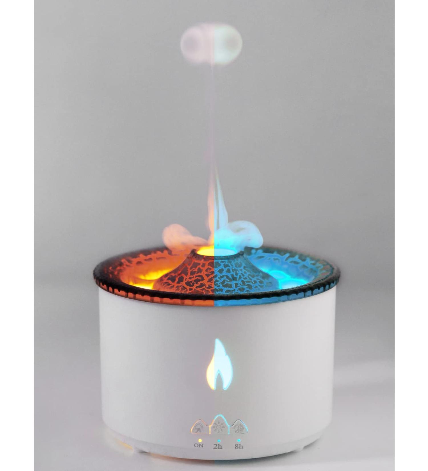 SEAAN Volcano Jellyfish Mist Humidifier 360ml Pro - Pulsating/Continuous Modes, Dual Night Light, Remote Control - Ideal for Bedroom - Buy Online on SooperMarket.com