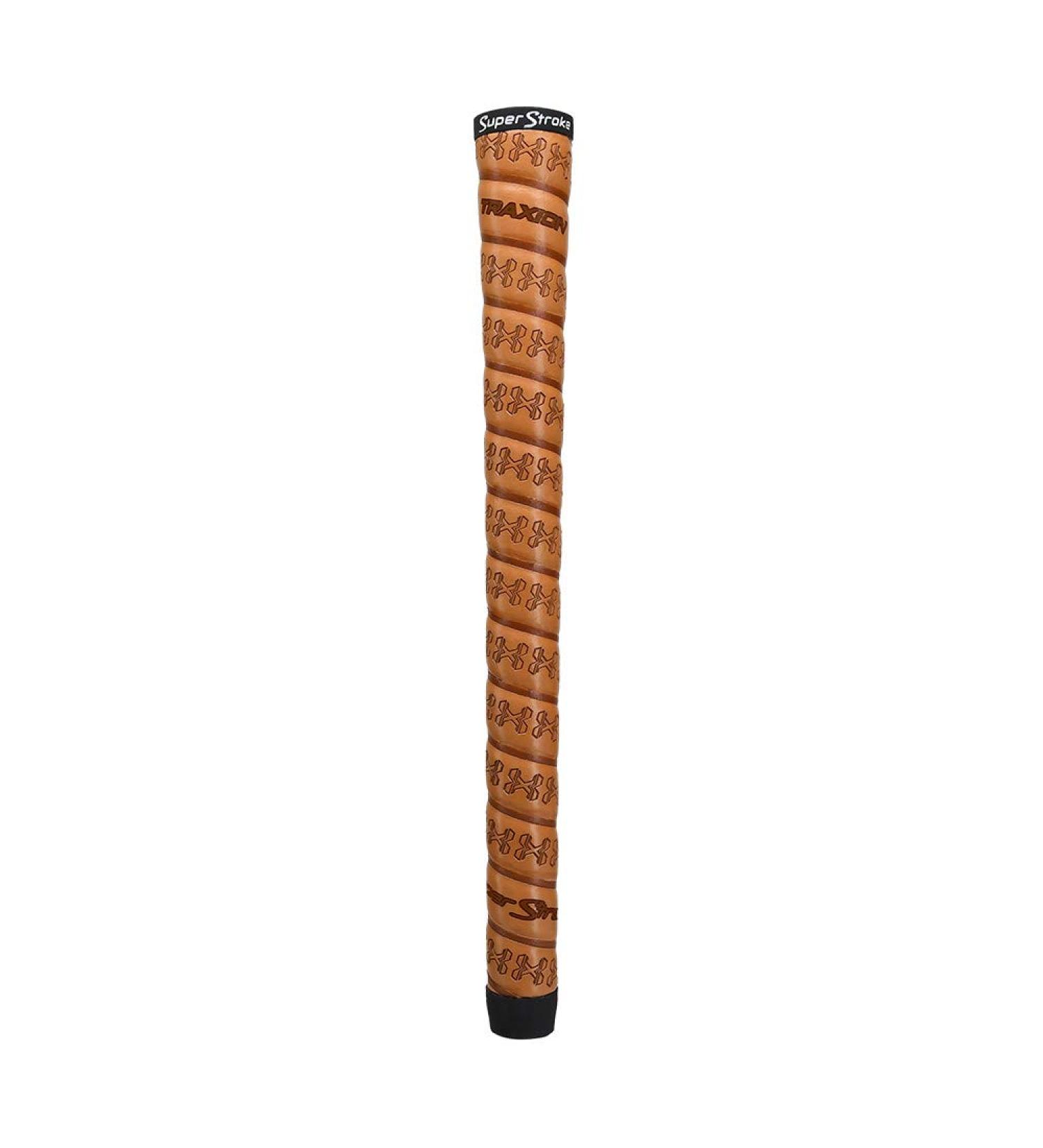 SuperStroke Traxion Wrap Gold Club Grip | Advanced Surface Texture That Improves Feedback and Tack | Extreme Grip Provides Stability and Feedback | Transfer Speed More Effectively Midsize Tan