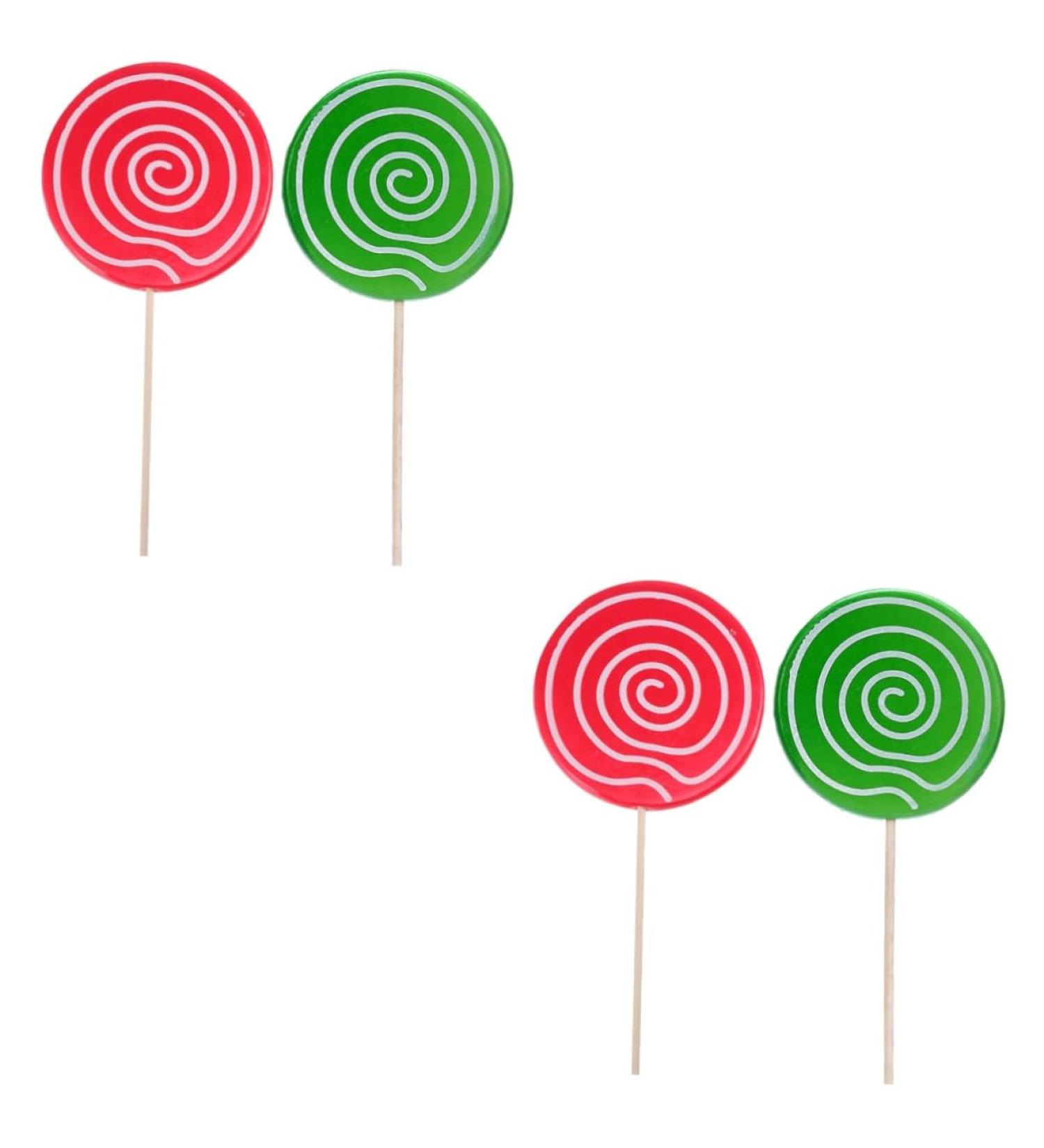 Alipis 4 Pcs Fake Lollipop Props Decor Christmas Lollipop Props Giant Prop Giant Candy Peg with Hook Realistic Candy Props Kid Toys Lollipop Cake Decorations Child Wooden Ornaments Drinks - Buy Online on SooperMarket.com