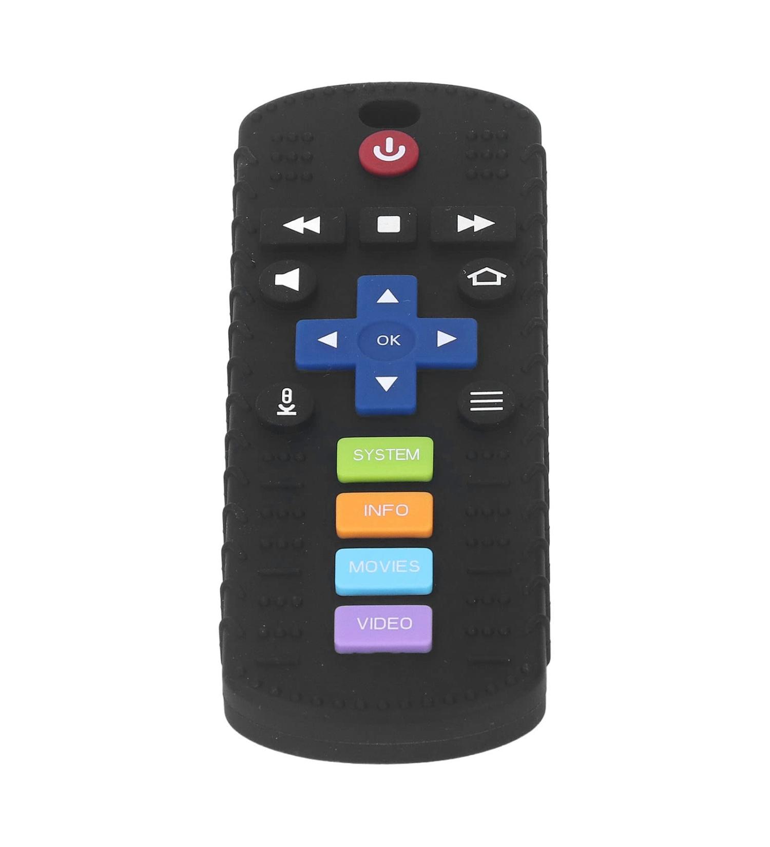Silicone TV Control Teething Toy for Toddlers - Wear Resistant Baby Shower Gift (Black) - Buy Online on SooperMarket.com
