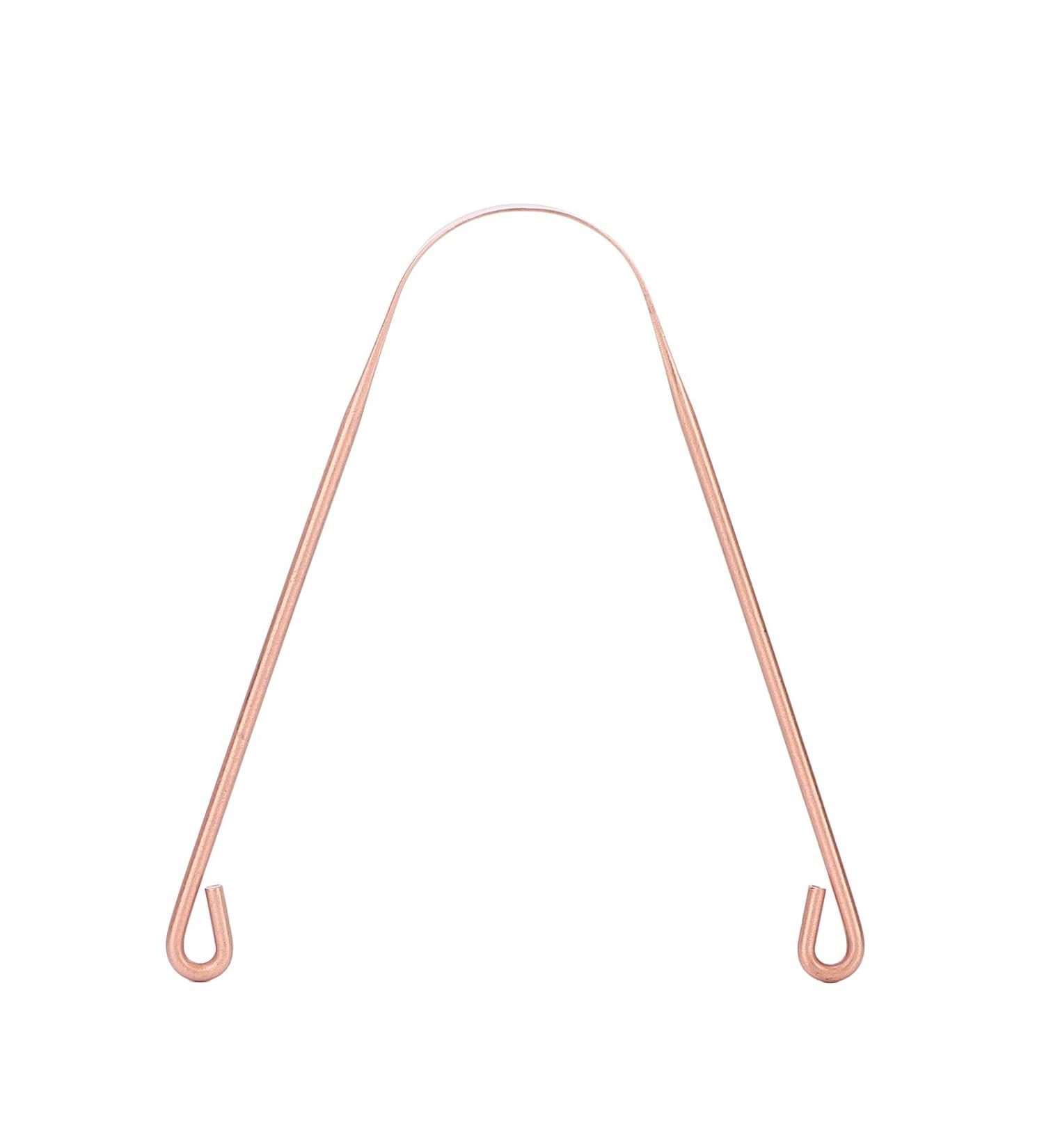 Pure Copper Tongue Scraper - U-Shaped Design for Oral Hygiene & Fresh Breath - Buy Online on SooperMarket.com