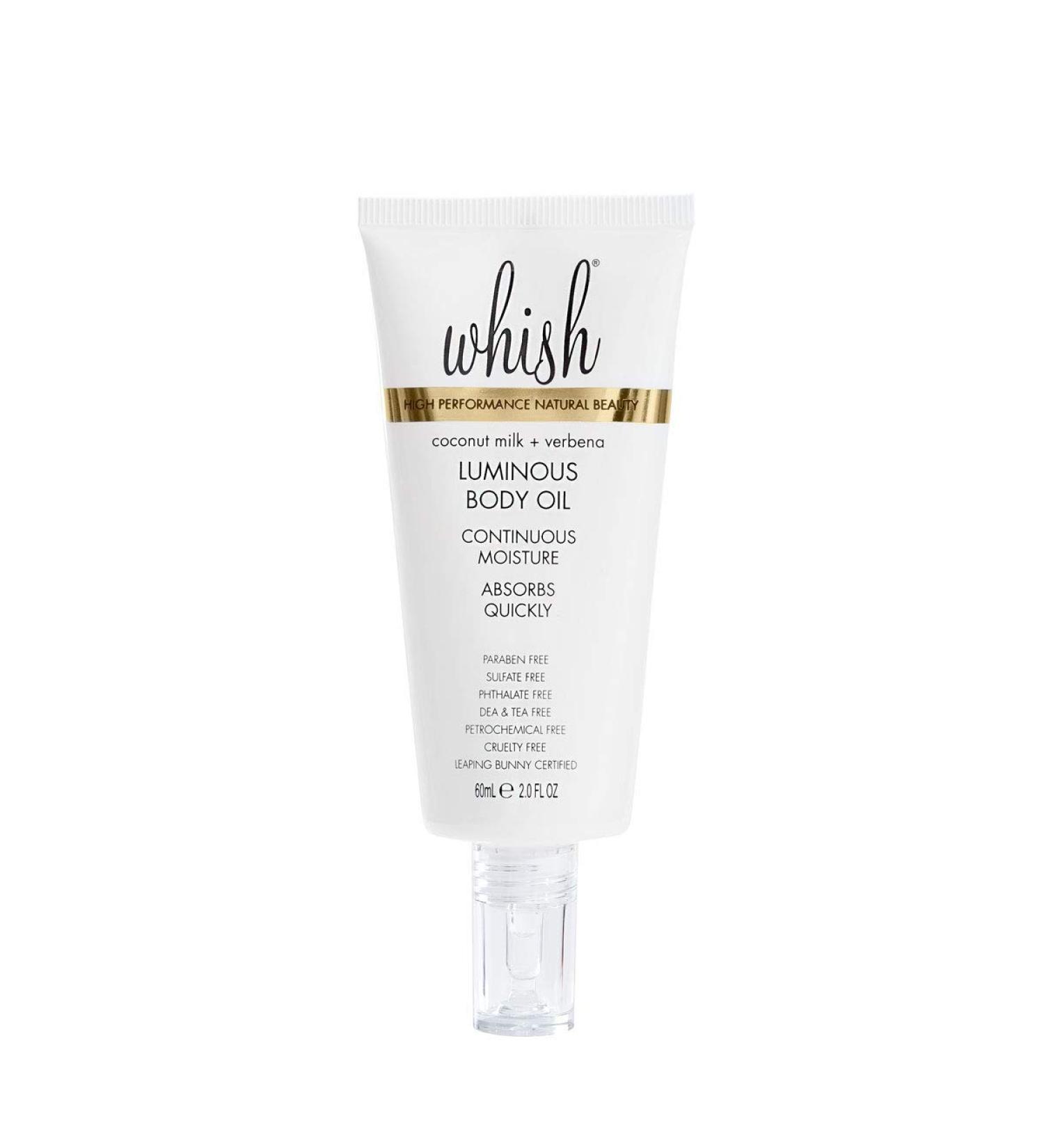 Whish Coconut Milk + Verbena Body Oil | Moisturizing Quick-Drying & Paraben-Free - Shop Internationally - Buy Online on SooperMarket.com