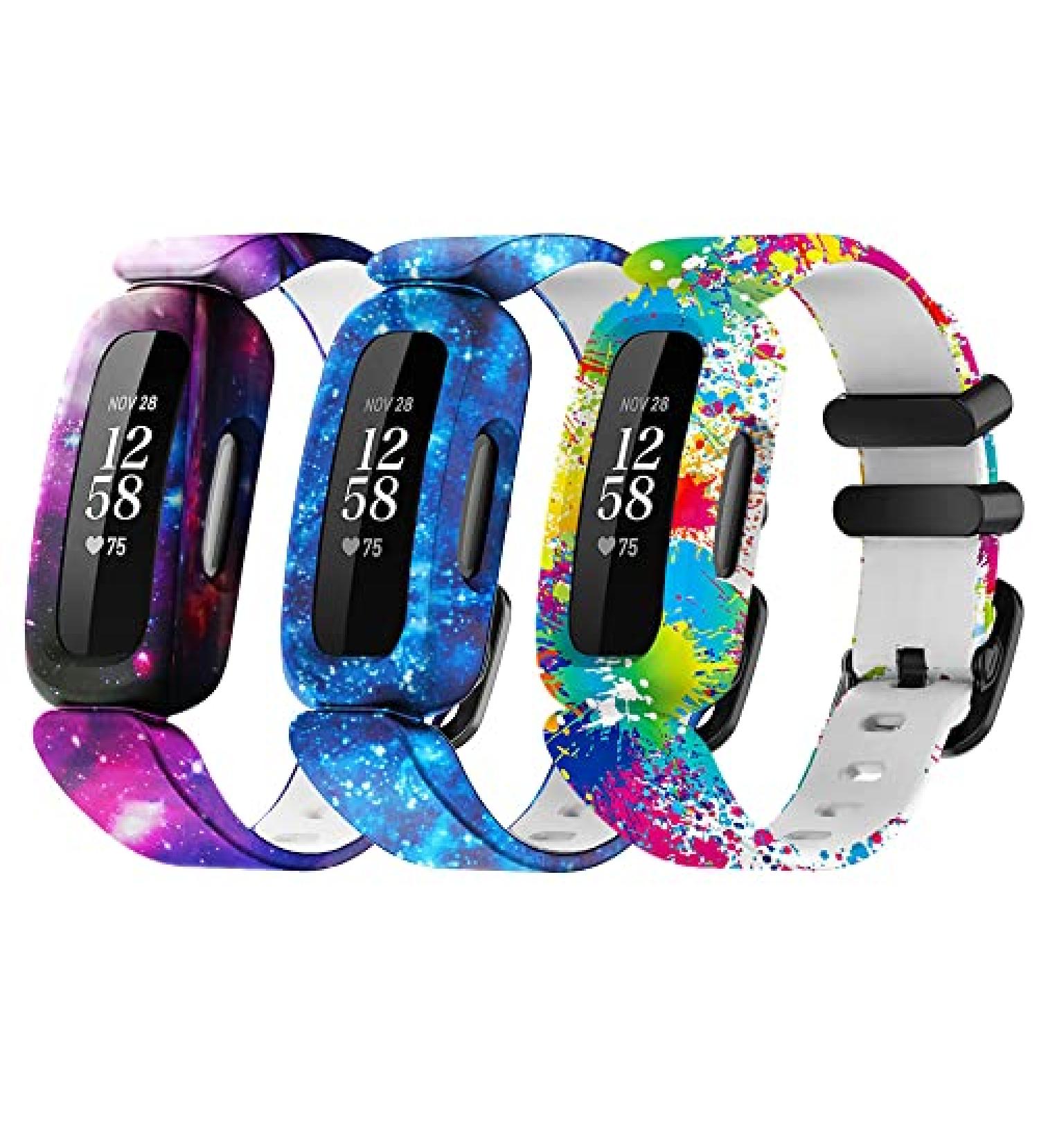 3 Pack Floral Ace 3 Bands for Kids - Colorful Waterproof Straps for Fitbit Ace 3 - Girls Boys Bracelet Accessories - Pattern A - Buy Online on SooperMarket.com