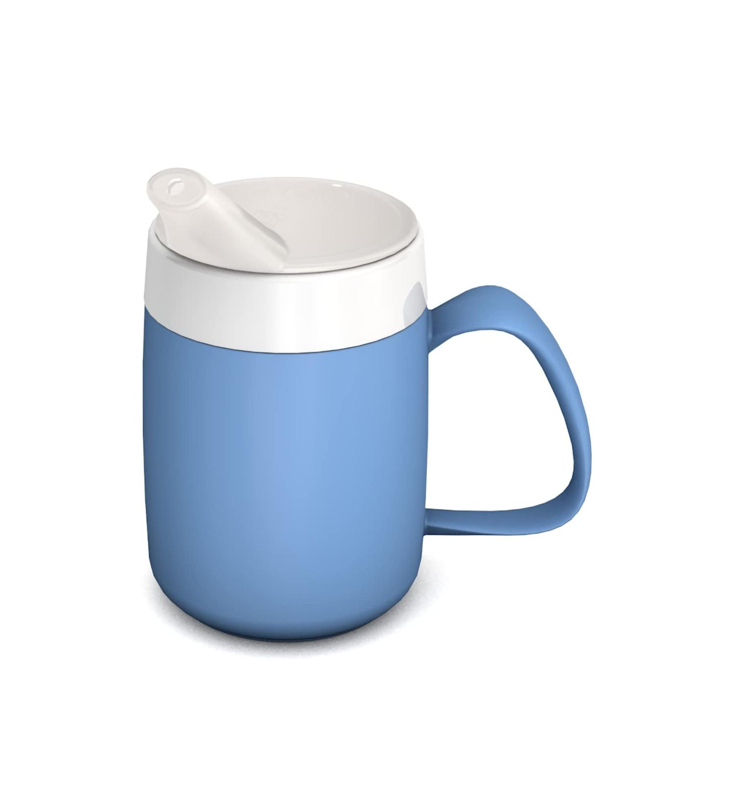 Ornamin Light Blue Mug with Spout Attachment - Innovative Drinking Solution for Easy Use | Shop Now! - Buy Online on SooperMarket.com