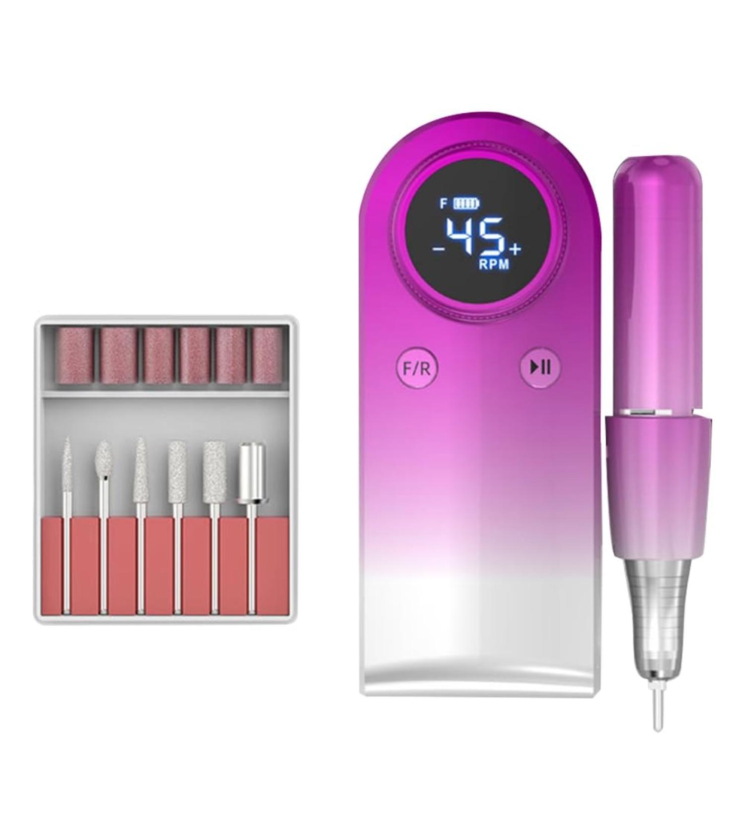 Dawafit Electric Nail Drill for Acrylic Gel Nails Manicure Pedicure Polishing Shape Tools for Use Salon B - Buy Online on SooperMarket.com