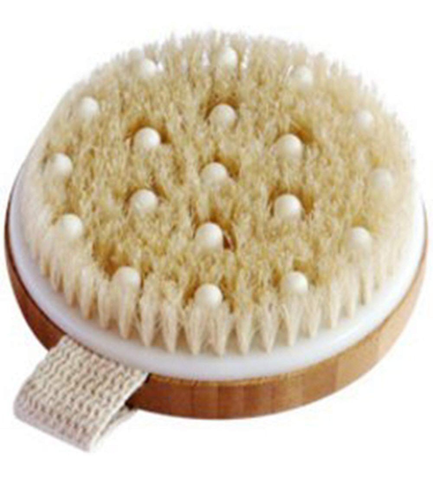 CSM Body Brush - Exfoliating Boar Hair Brush for Soft Skin, Improved Circulation & Acne Reduction - Buy Online on SooperMarket.com