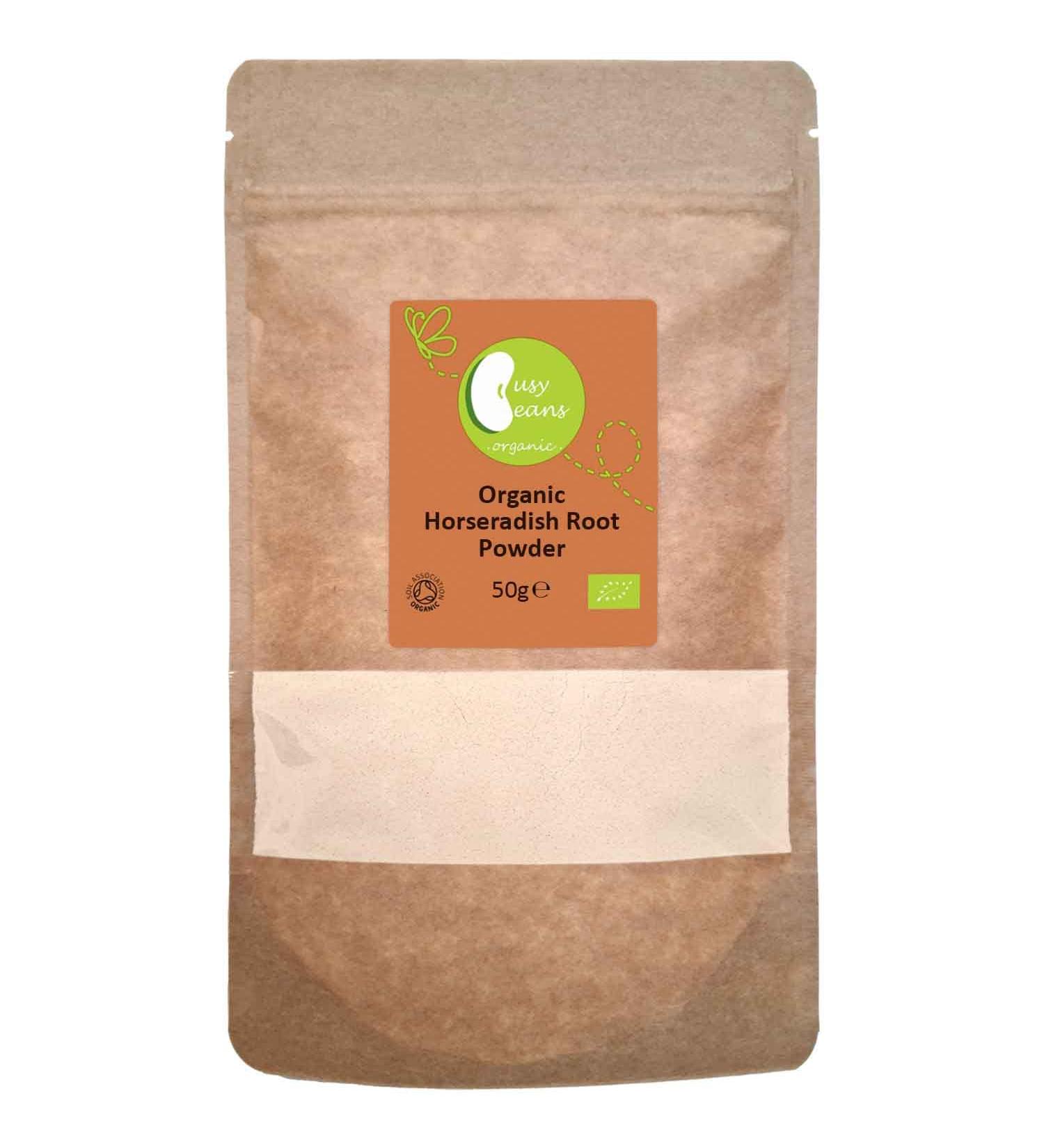 Certified Organic Horseradish Root Powder (50g) by Busy Beans Organic - Buy Online on SooperMarket.com