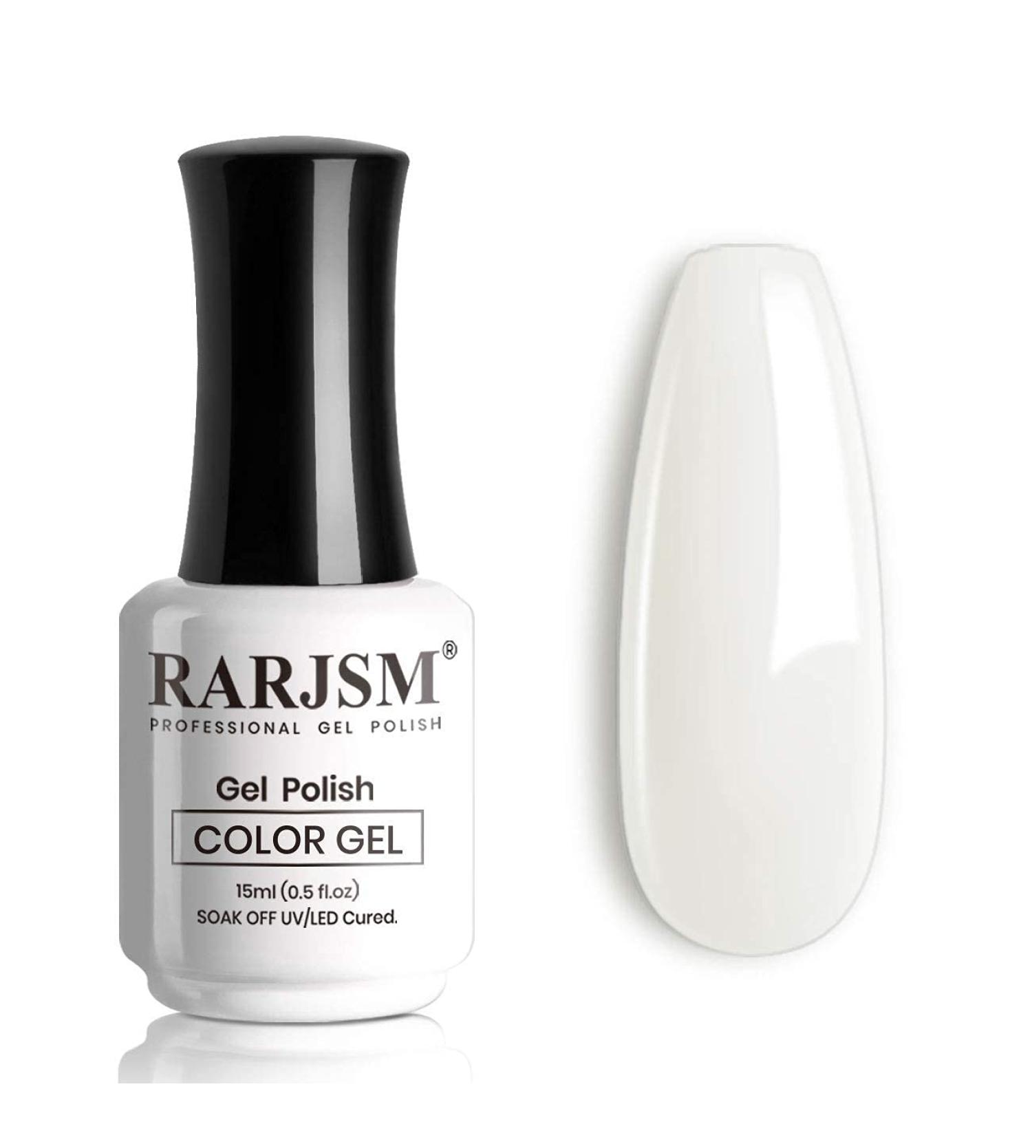 RARJSM Milky White Gel Polish 15ML French White Nail Art Manicure Varnish LED UV Gel Polish - Buy Online on SooperMarket.com