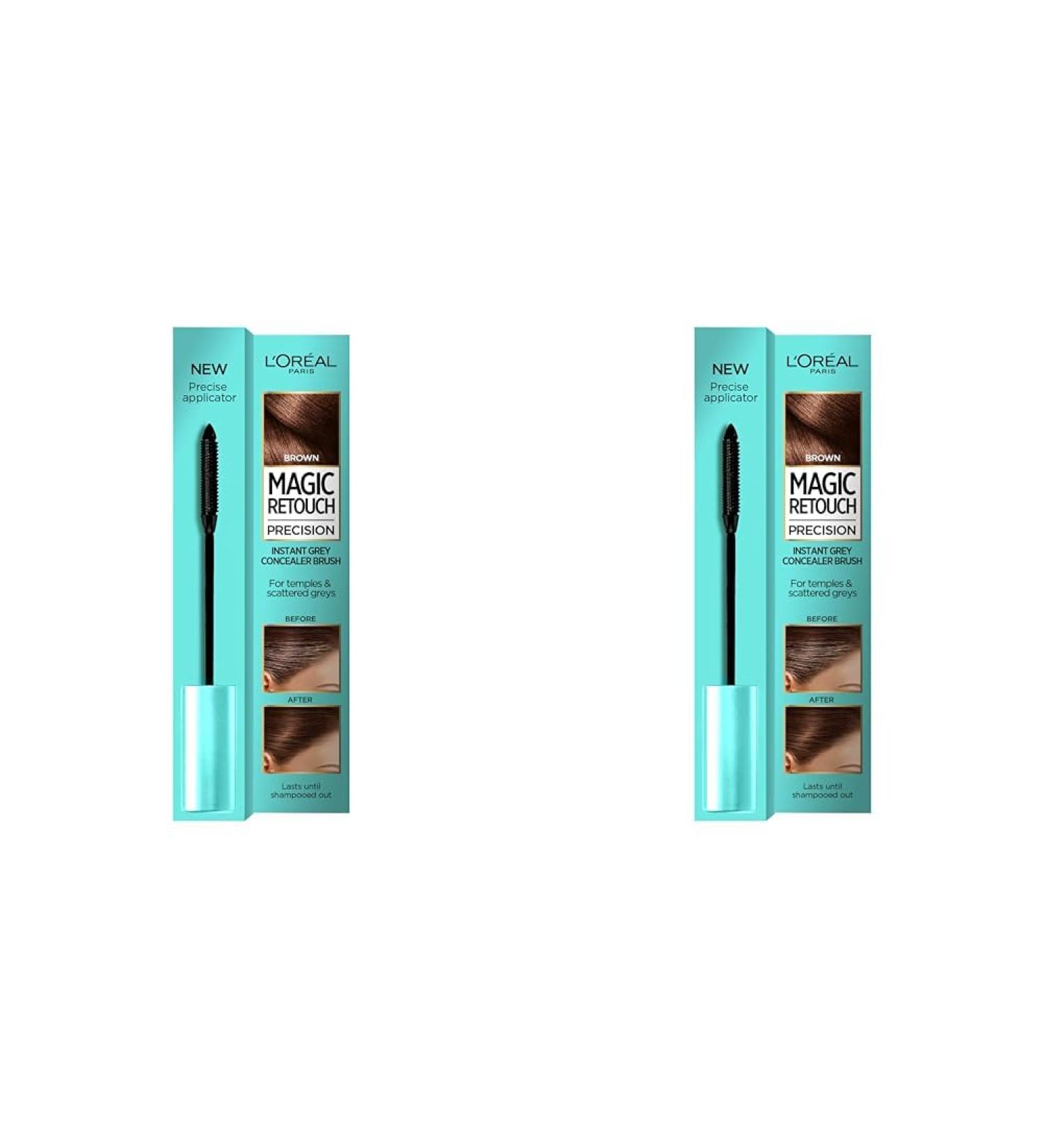 L'Oreal Magic Retouch Brown Precision Instant Grey Concealer Brush (Pack of 2) Brown 8 ml (Pack of 2) - Buy Online on SooperMarket.com