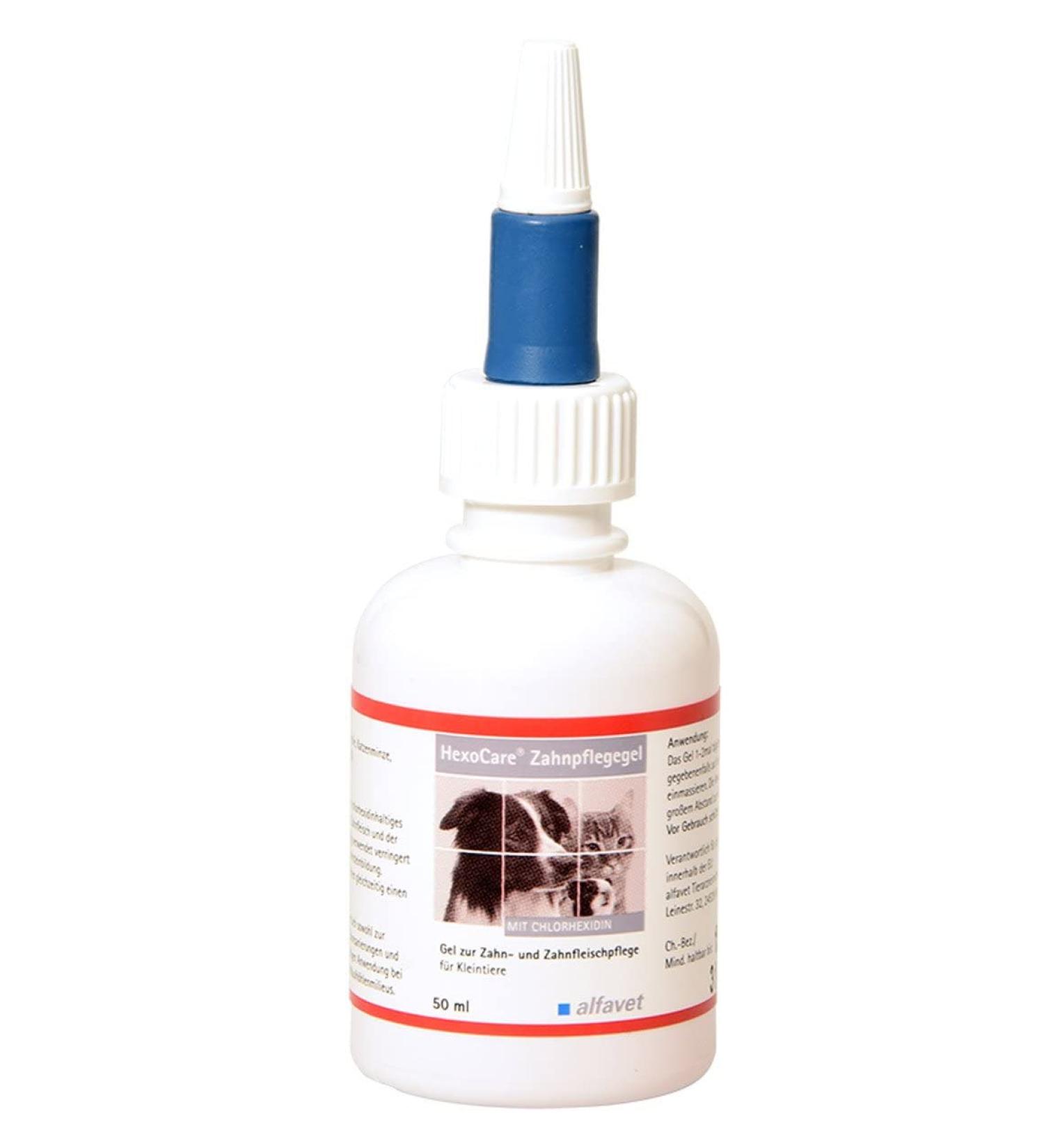 Alfavet hexocare dental care rule 50 ml with chlorhexidine and tris-edta reduces tartar formation with catnip when used regularly