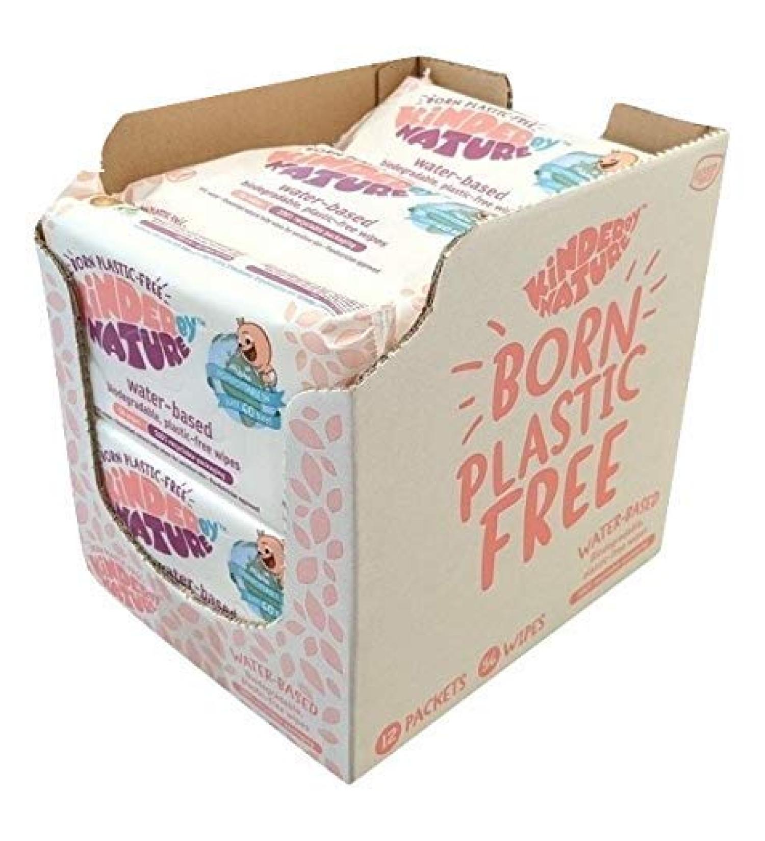 Jackson Reece Kinder by Nature Water-Based Baby Wipes - 56 Count (Case of 12 Packs) | Gentle & Hypoallergenic Baby Wipes - Buy Online on SooperMarket.com