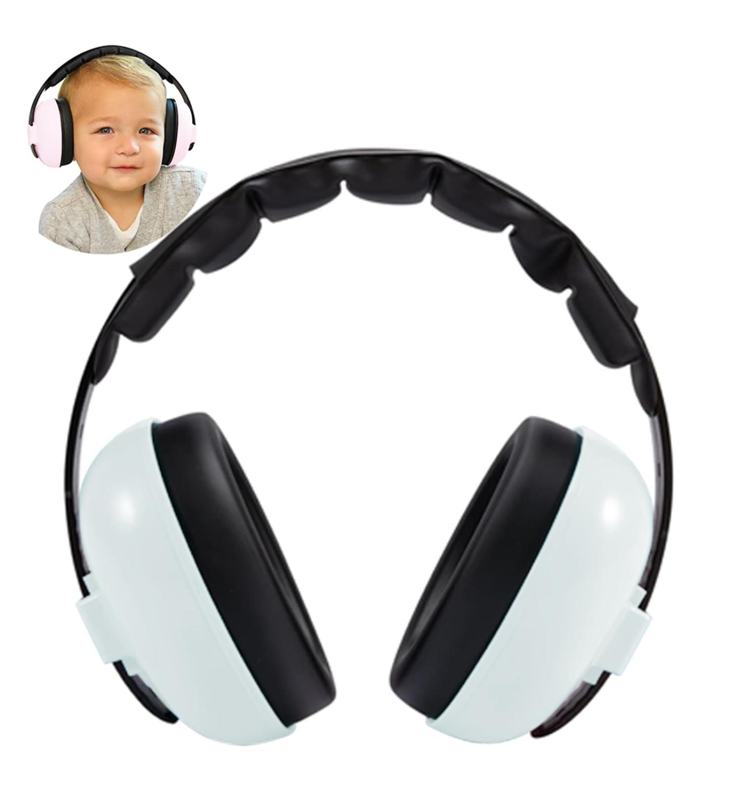 GUKOY Baby Ear Protection Headphones for Ages 0-3 Years | Noise Cancelling Ear Defenders for Infant Hearing | White - Buy Online on SooperMarket.com