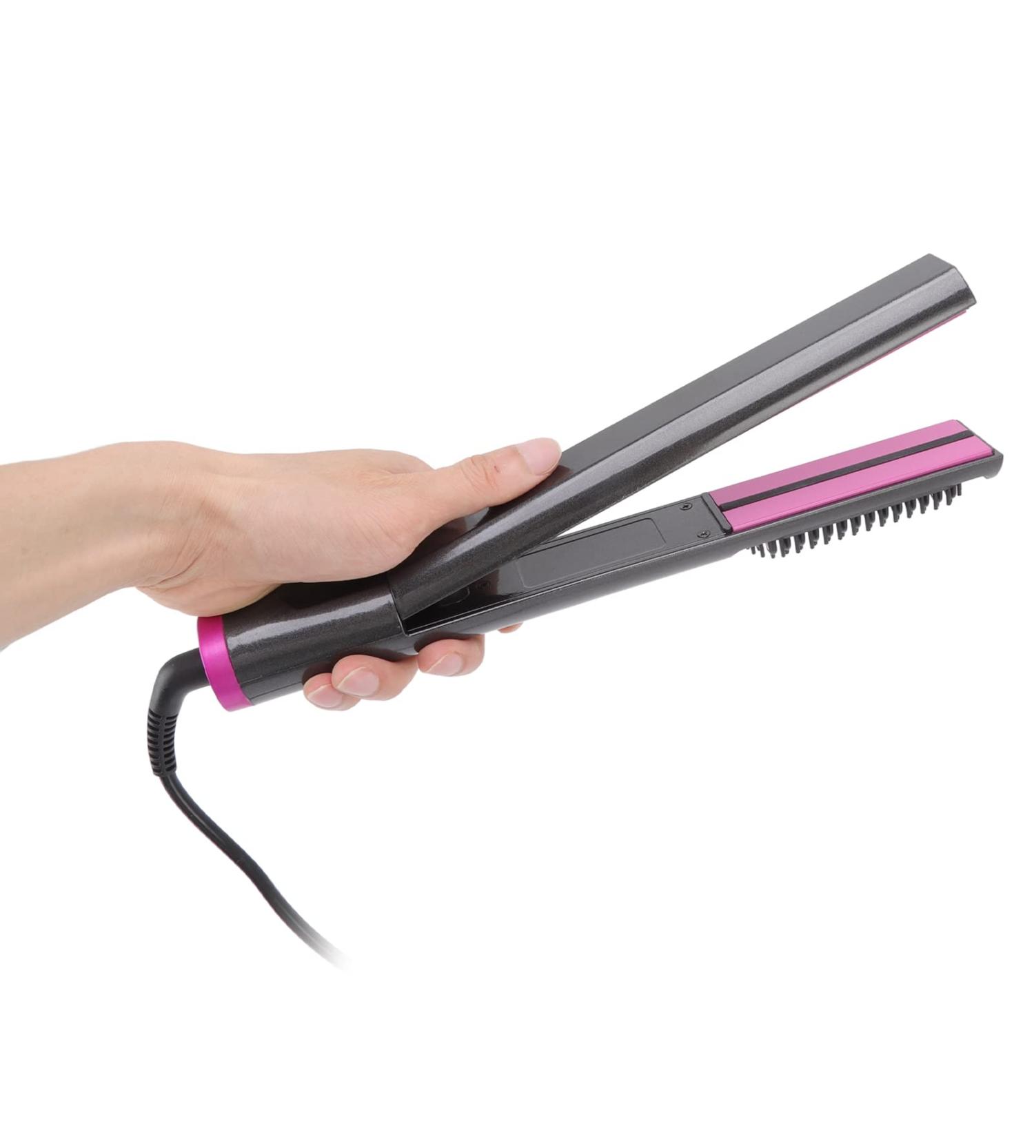 60W 3 in 1 Hair Curler Straightener - Fast Heating Electric Styling Iron for Curling & Straightening Anti-Scald 110-240V - Buy Online on SooperMarket.com