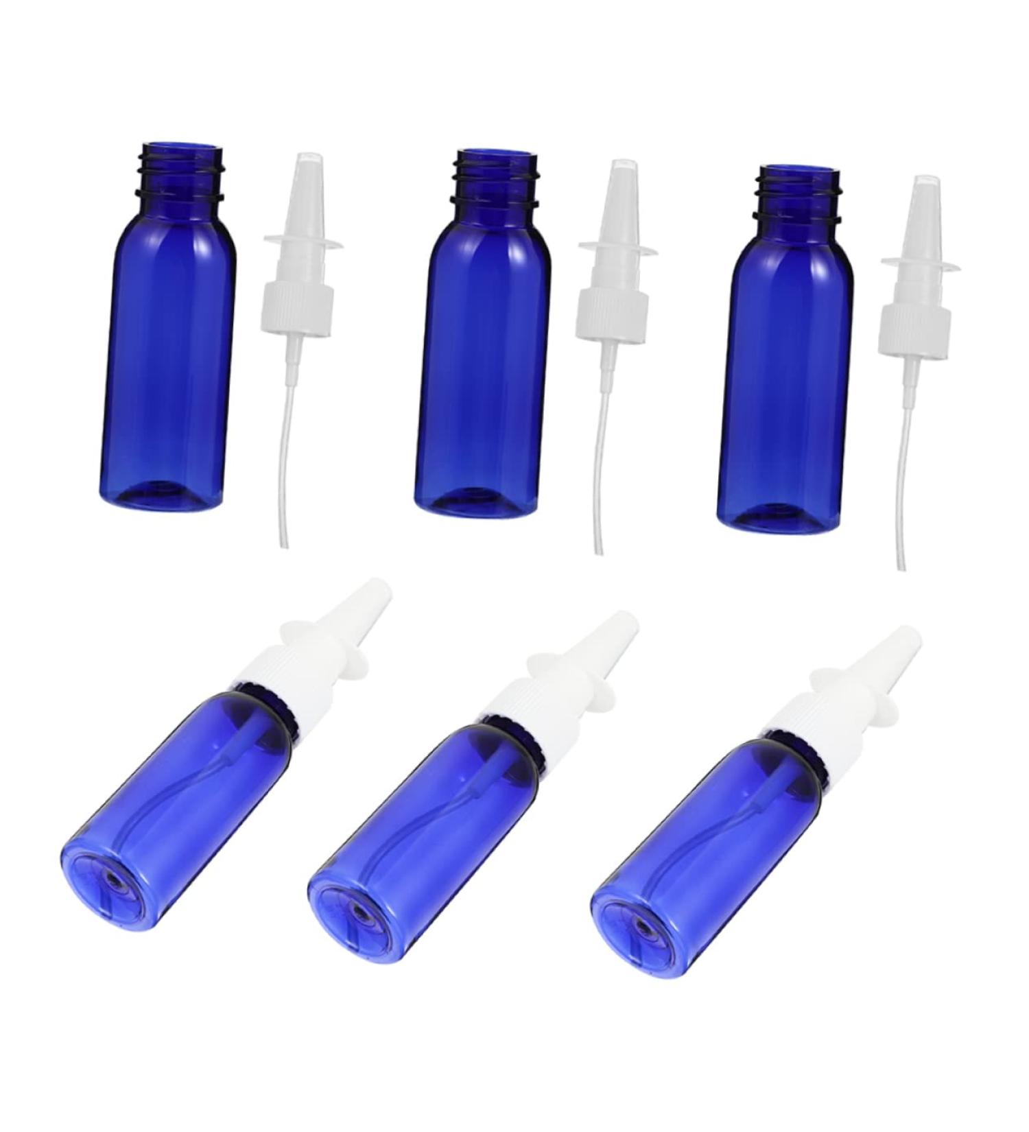 FRCOLOR 6pcs Round Shoulder Nasal Spray Travel Lotion Bottles - Refillable Glass Containers for Liquids - Toiletry Travel Containers - Nasal Mist Pump Bottle - Buy Online on SooperMarket.com