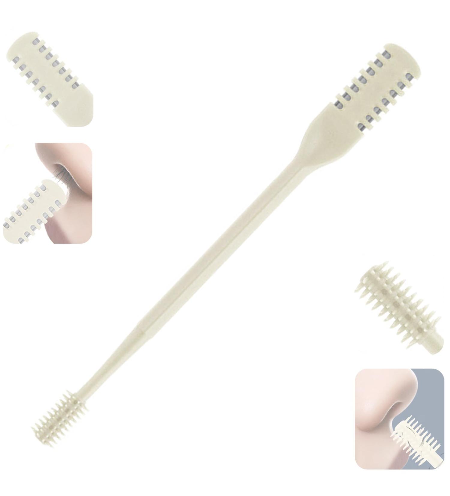 LIEUDAGE Manual Nose Hair Trimmer for Men - Dual Blades Battery-Free Safe & Precise Grooming with Soft Silicone Brush - Perfect for Comfortable Cleaning - Buy Online on SooperMarket.com