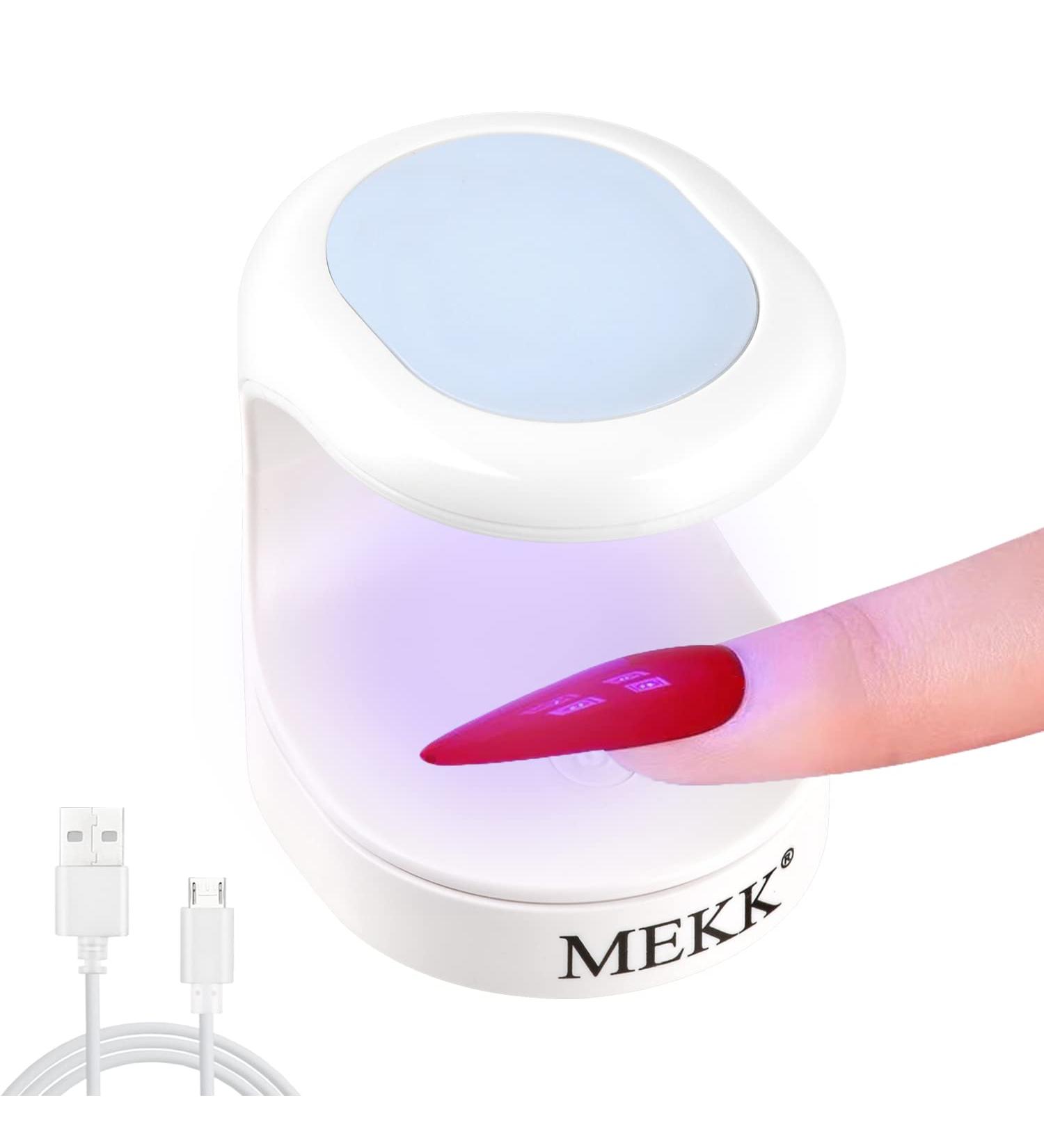 MEKK Mini UV Nail Lamp 16W Portable LED Nail Dryer - Professional Nail Art Tools (Blue) - Buy Online on SooperMarket.com