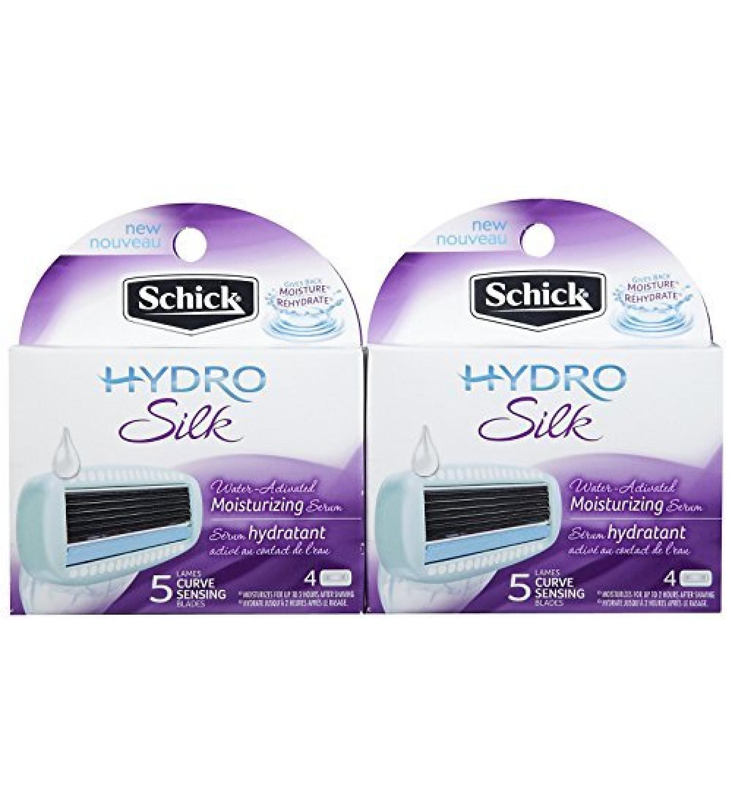 Schick Hydro Silk Cartridges 4 ea (Pack of 2)