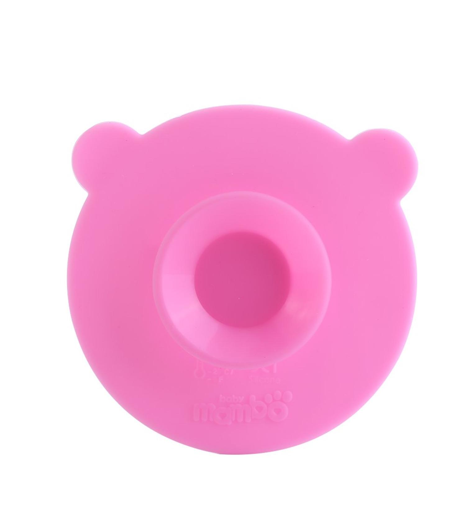 Silicone Baby Bowl Base Sucker Double-sided Magic Suction Anti-skid Tableware Placemat(Pink)
